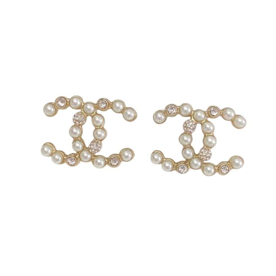 Ch**el Letter C Earrings Gold For Women