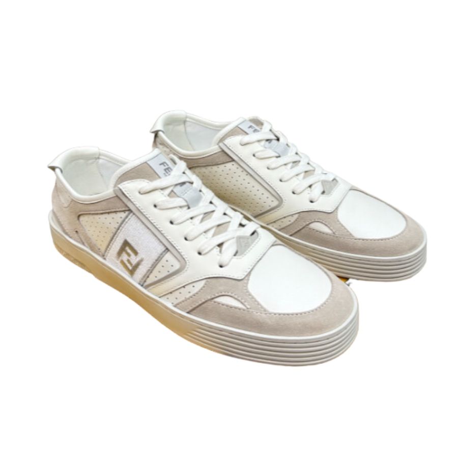 F**di Lace-Up Sneakers Cream For Women