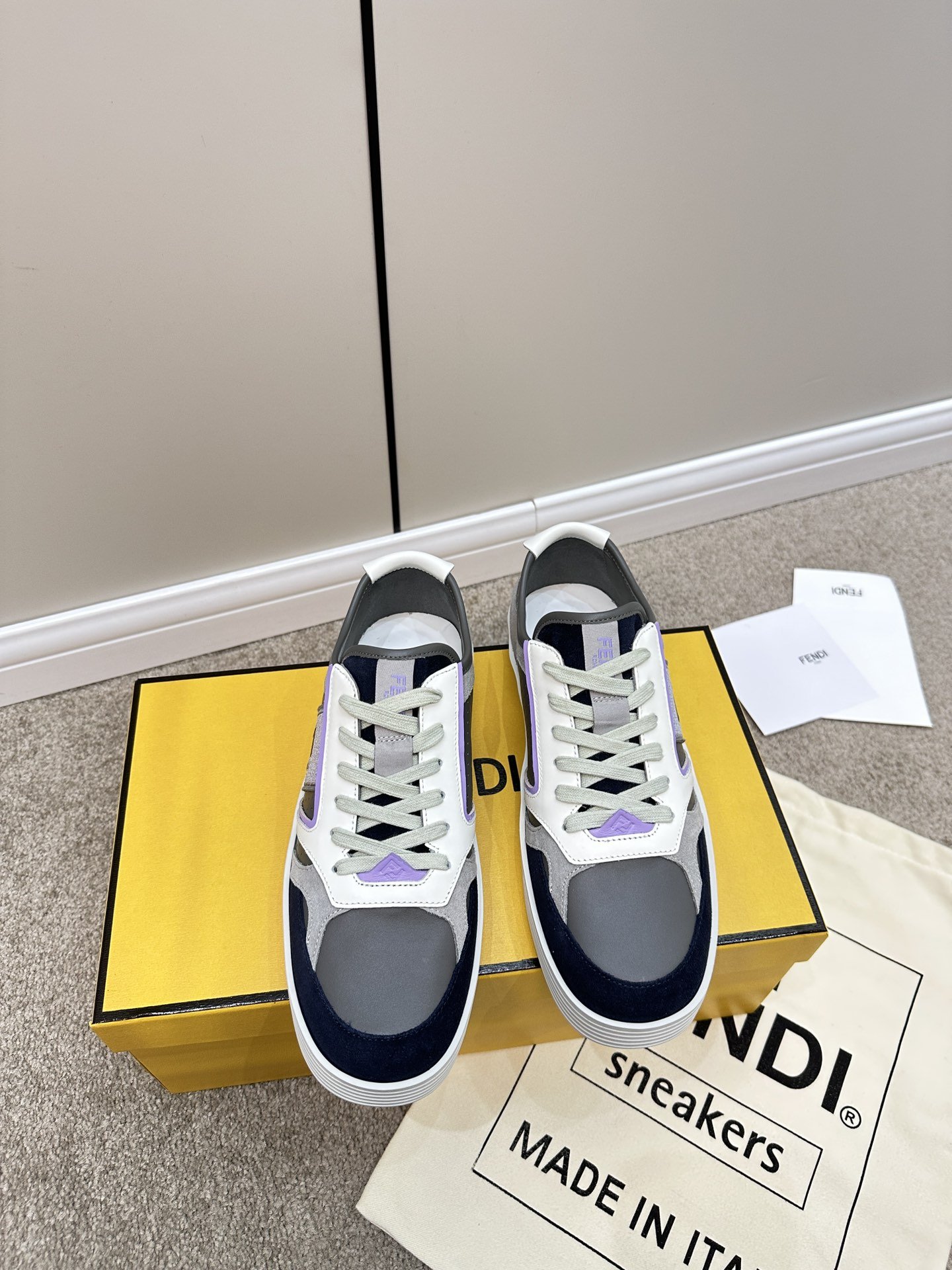 F**di Lace-Up Sneakers Black For Women