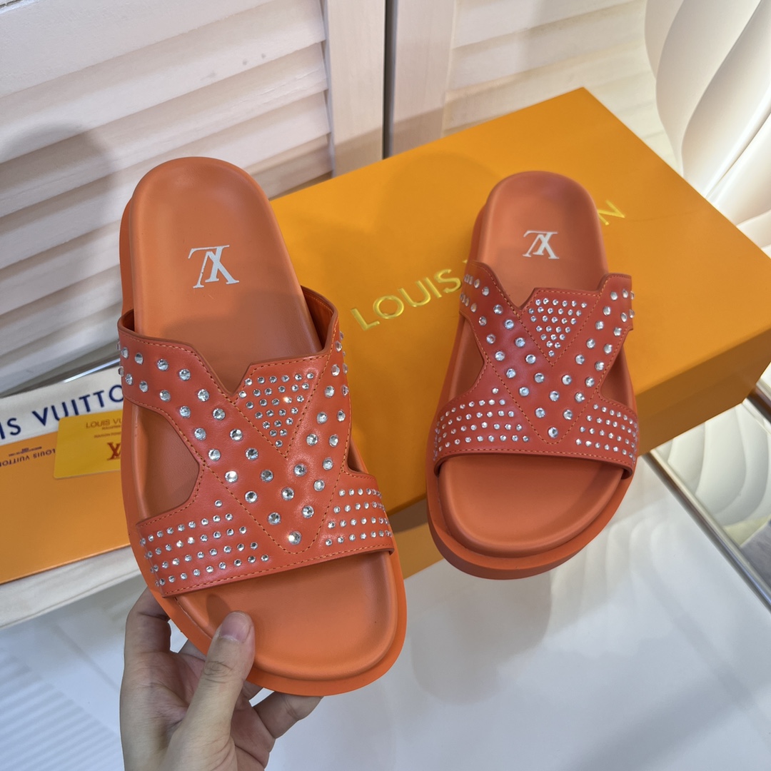 L0vis Vvtt0n Oasis Mule LV Red For Women