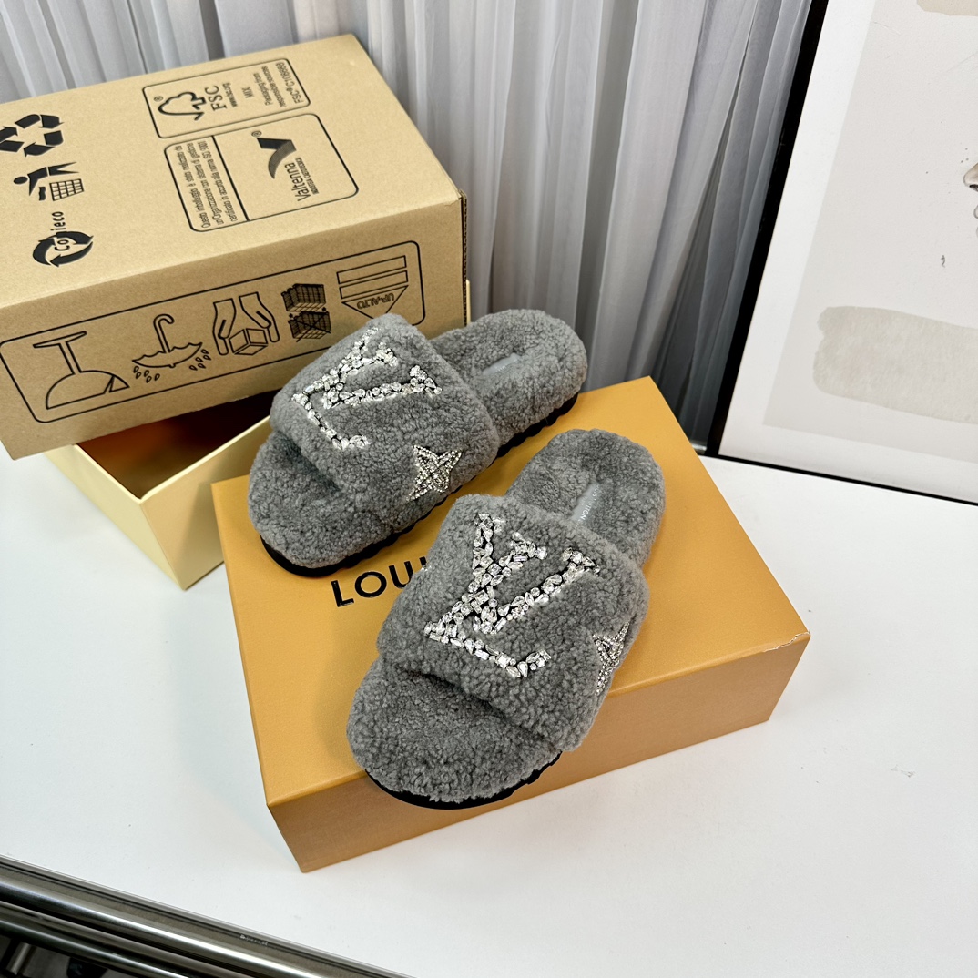 L0vis Vvtt0n Paseo Flat Comfort Mule Grey For Women