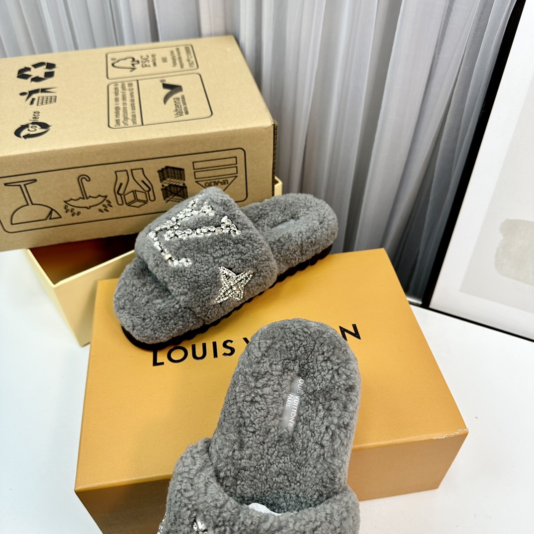 L0vis Vvtt0n Paseo Flat Comfort Mule Grey For Women