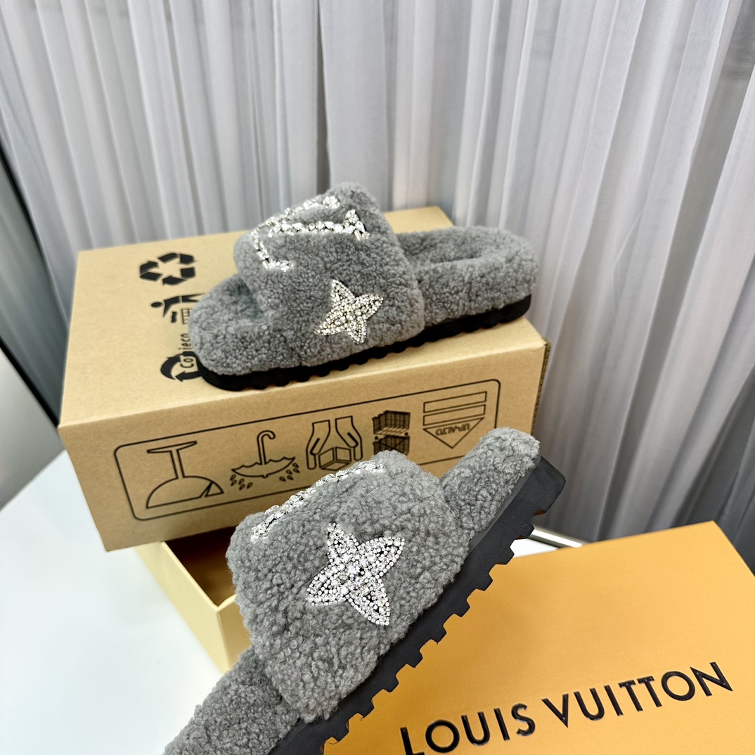 L0vis Vvtt0n Paseo Flat Comfort Mule Grey For Women