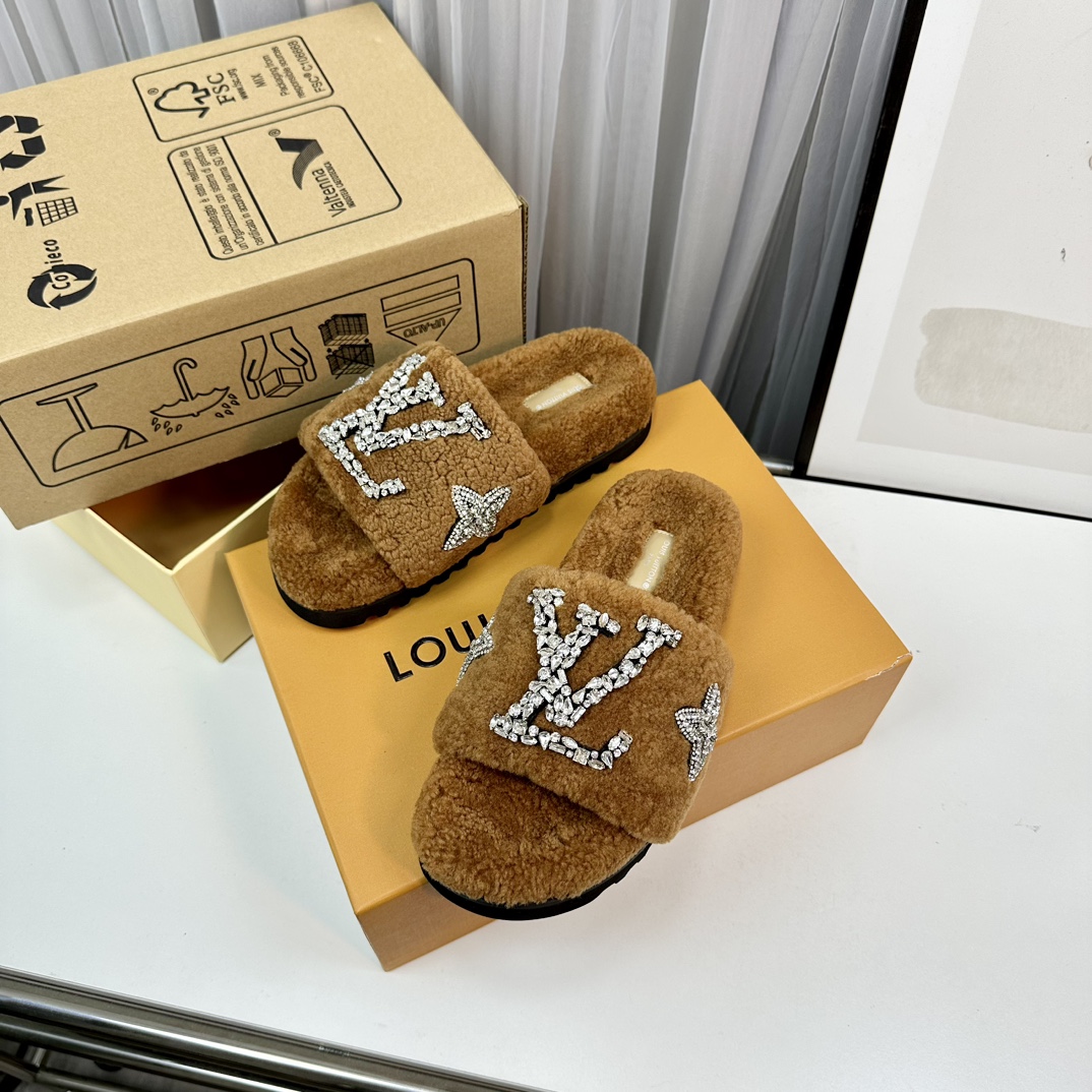 L0vis Vvtt0n Paseo Flat Comfort Mule Brown For Women