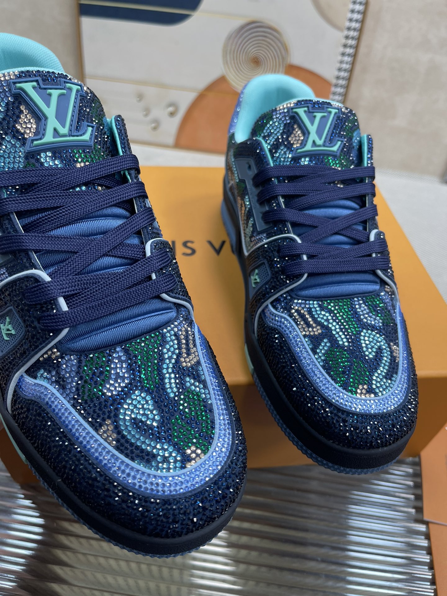 L0vis Vvtt0n Trainer Sneaker LV Dark Blue For Women