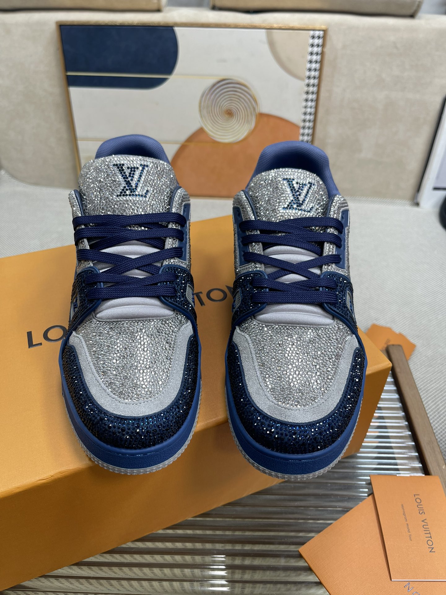 L0vis Vvtt0n Trainer Sneaker LV Dark Blue For Women