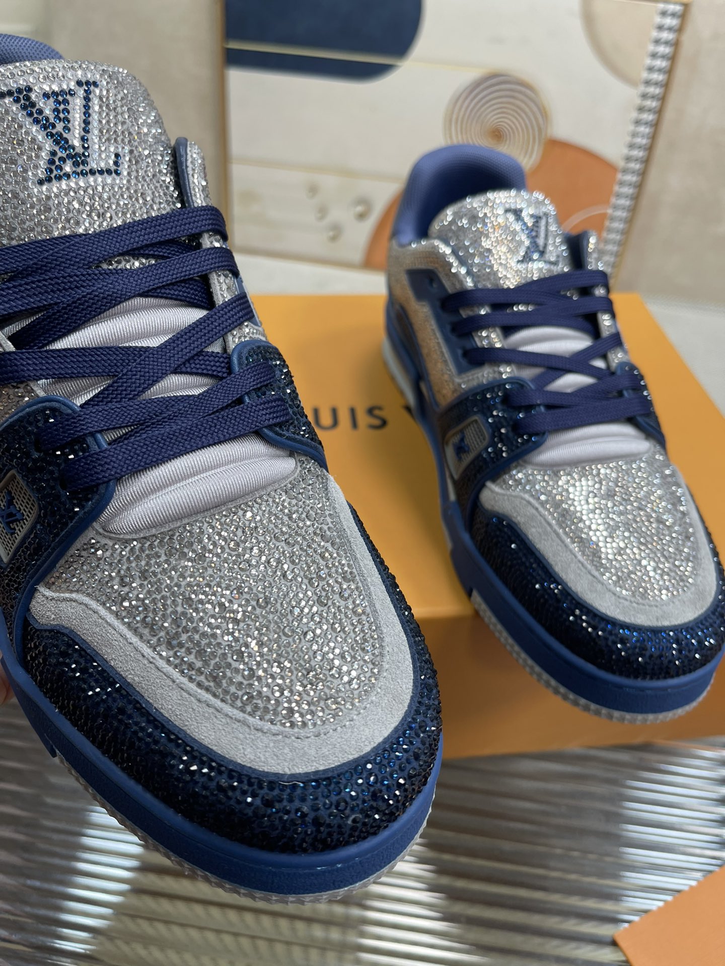 L0vis Vvtt0n Trainer Sneaker LV Dark Blue For Women