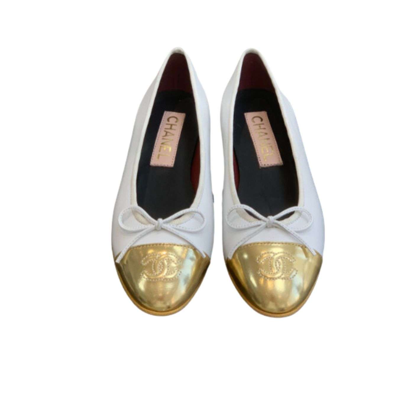 Ch**el Ballet Flats White For Women