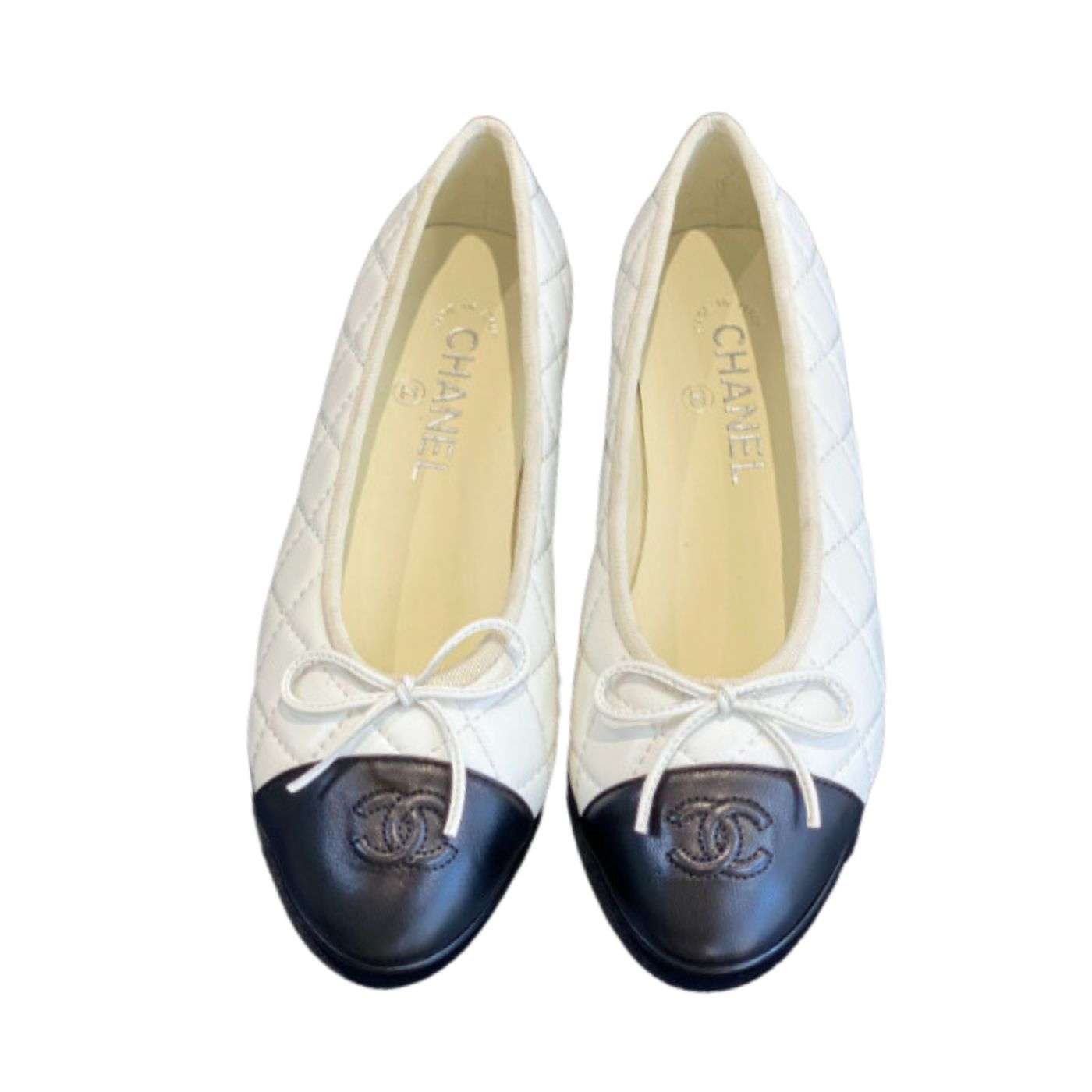 Ch**el Ballet Flats White For Women