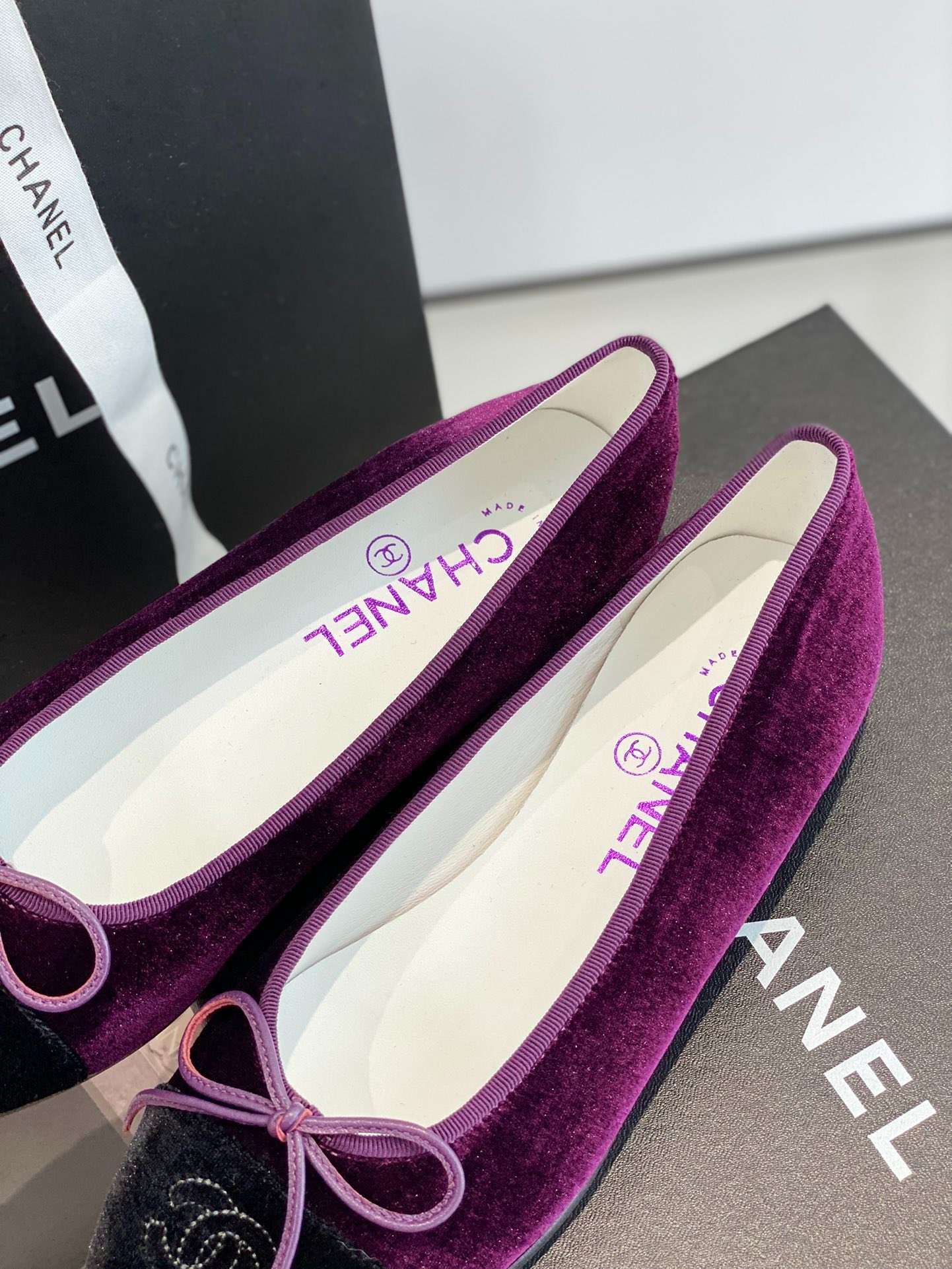 Ch**el Ballet Flats Purple For Women