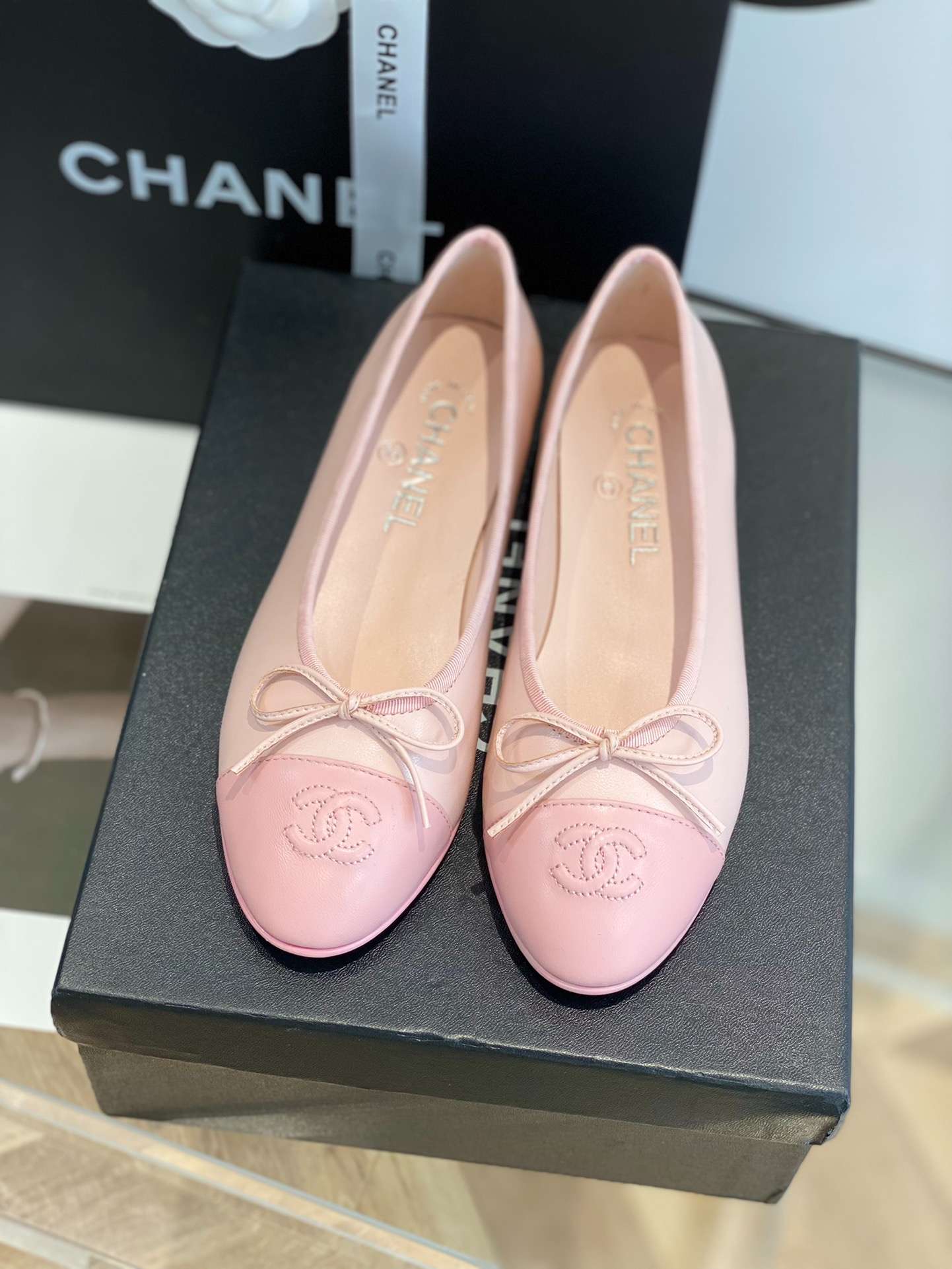 Ch**el Ballet Flats Pink For Women