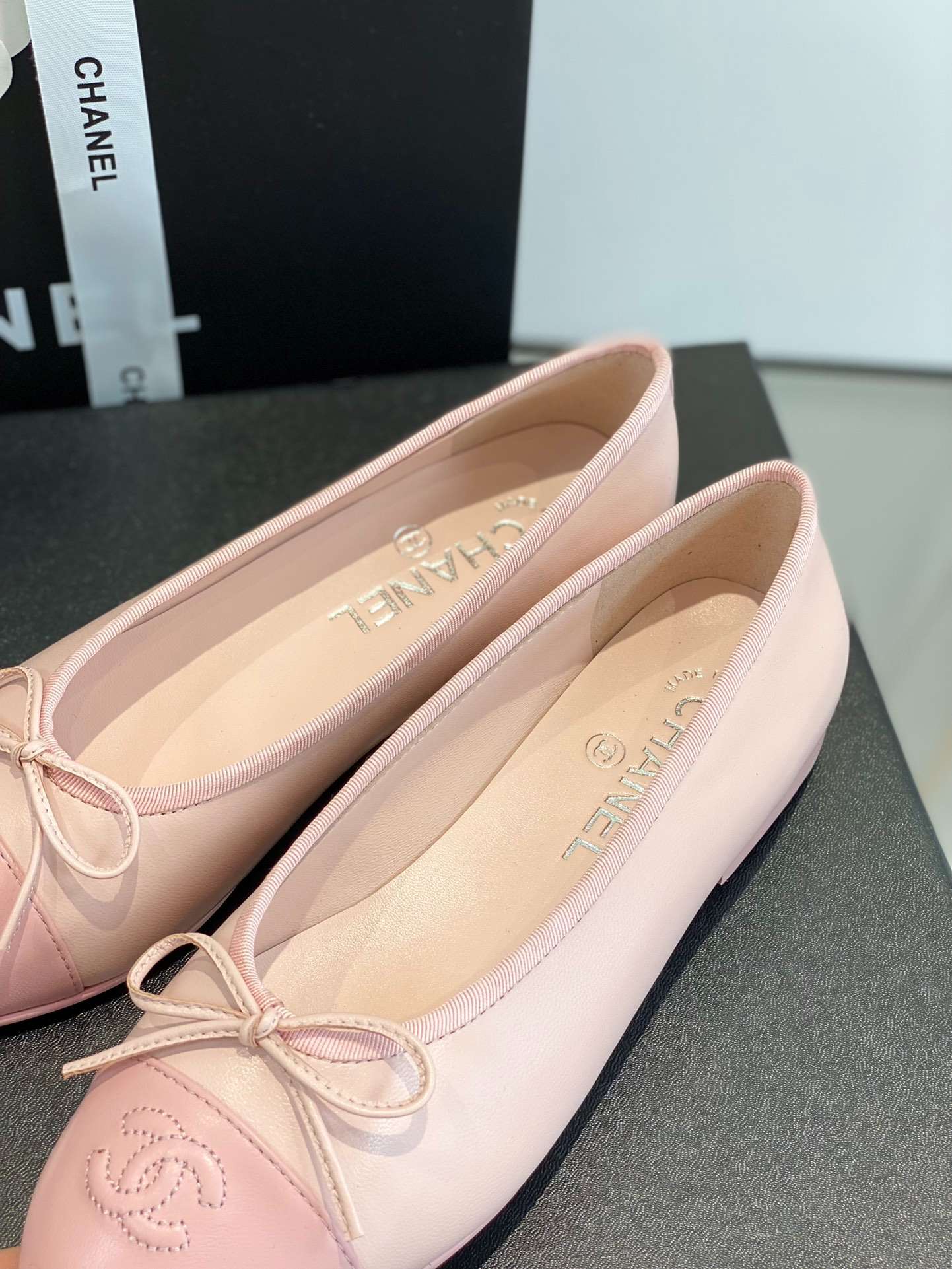 Ch**el Ballet Flats Pink For Women
