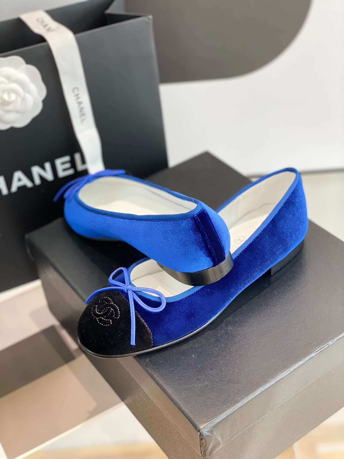 Ch**el Ballet Flats Blue For Women