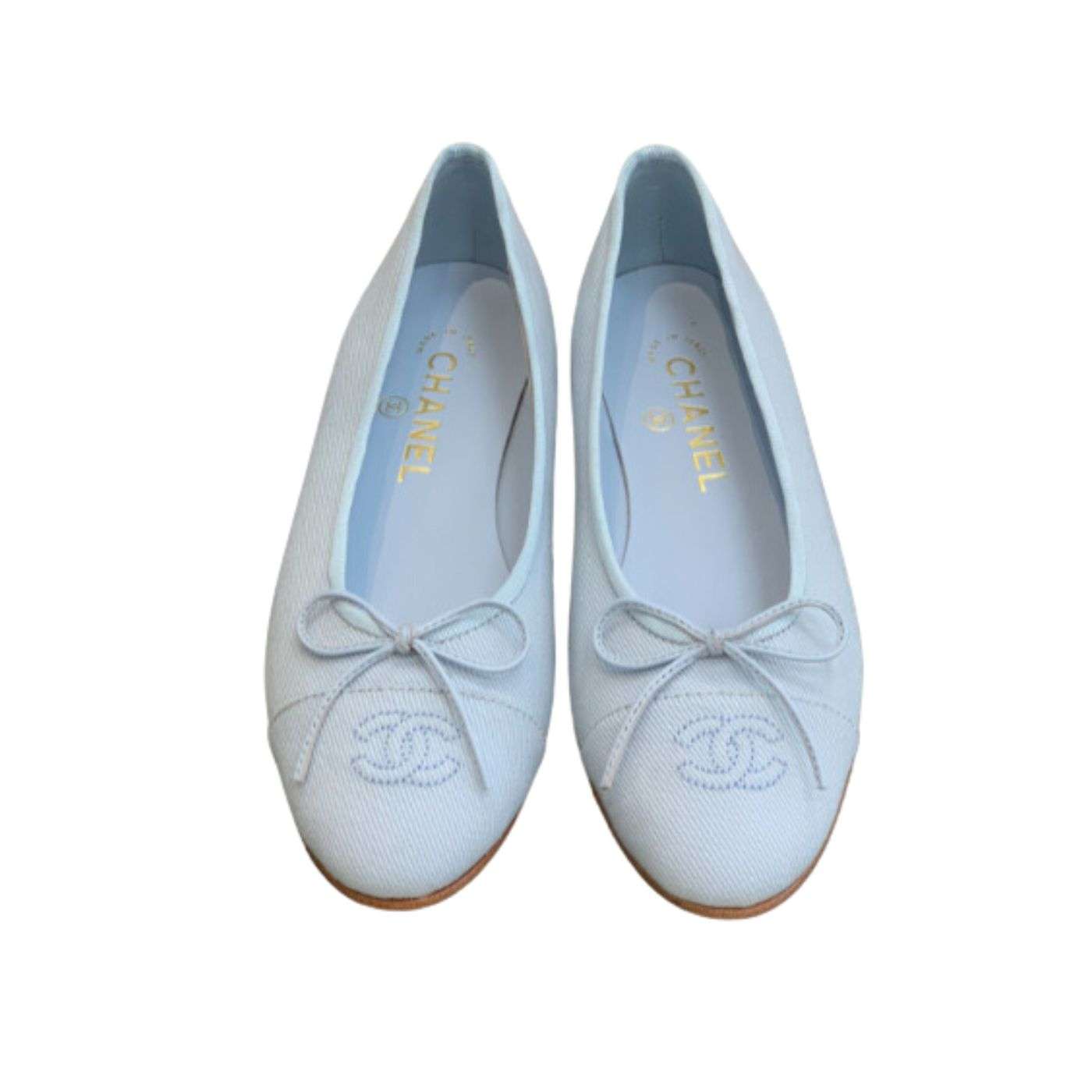Ch**el Ballet Flats Light Blue For Women