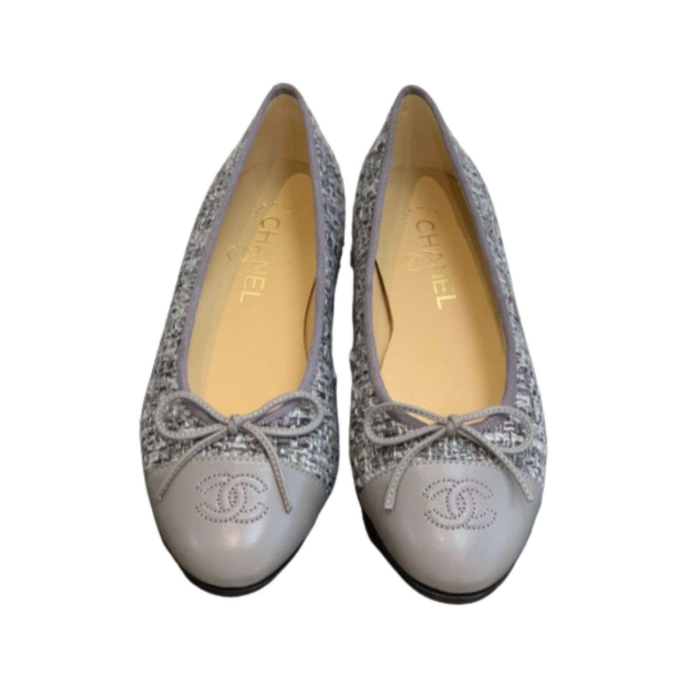 Ch**el Ballet Flats Grey For Women