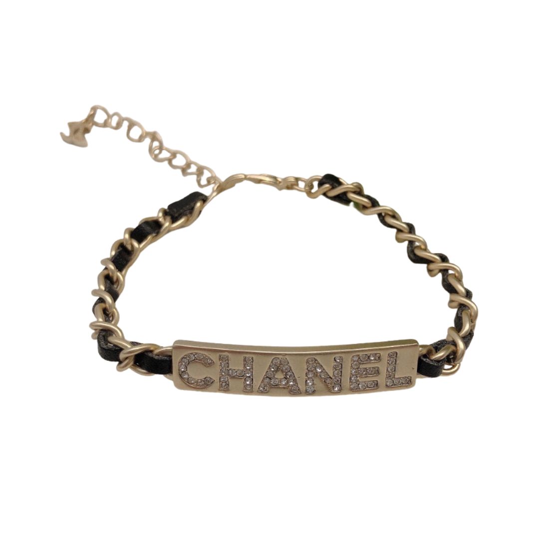 Ch**el C-Shaped Bracelet Gold For Women