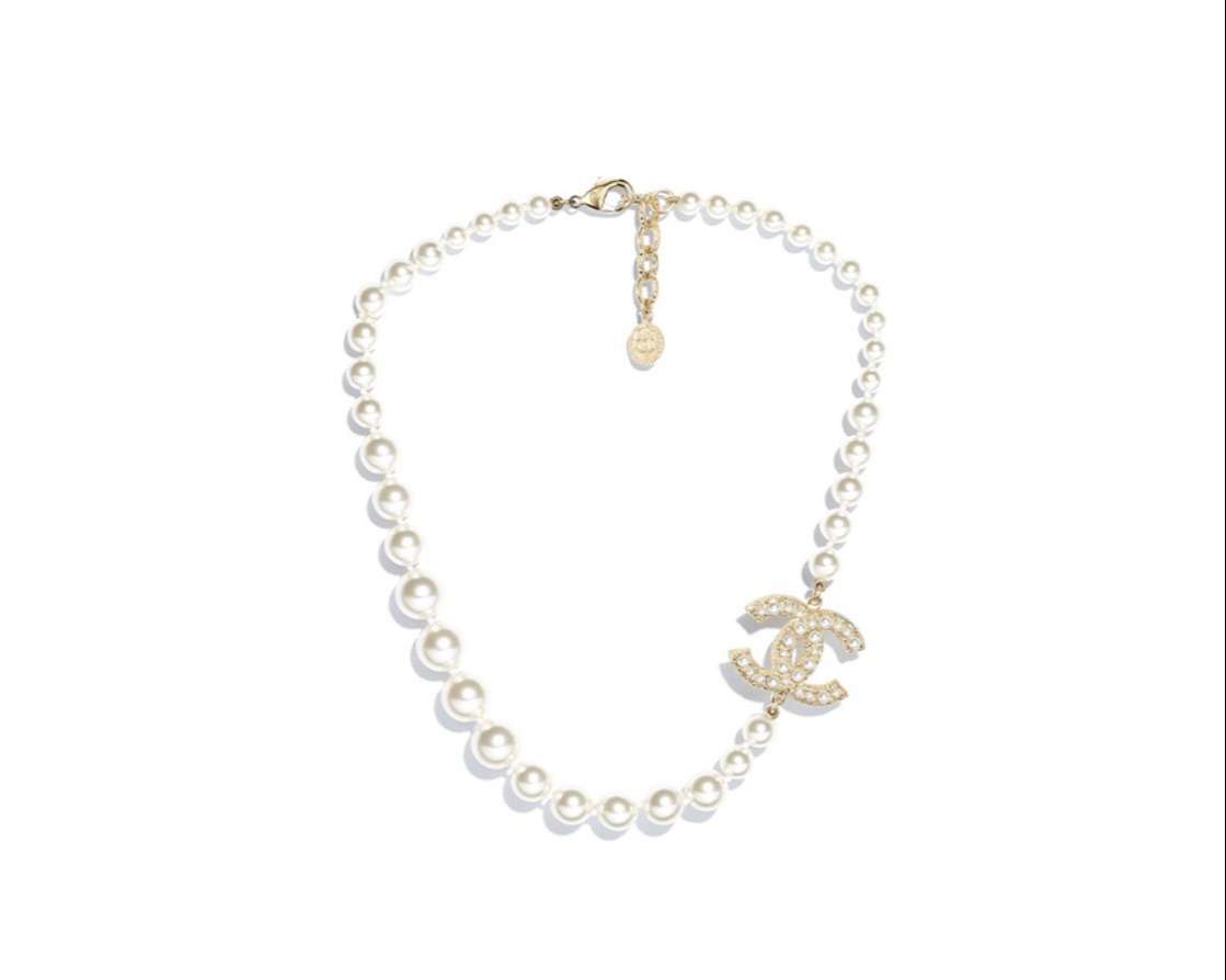 Ch**el Pearl Necklace White For Women