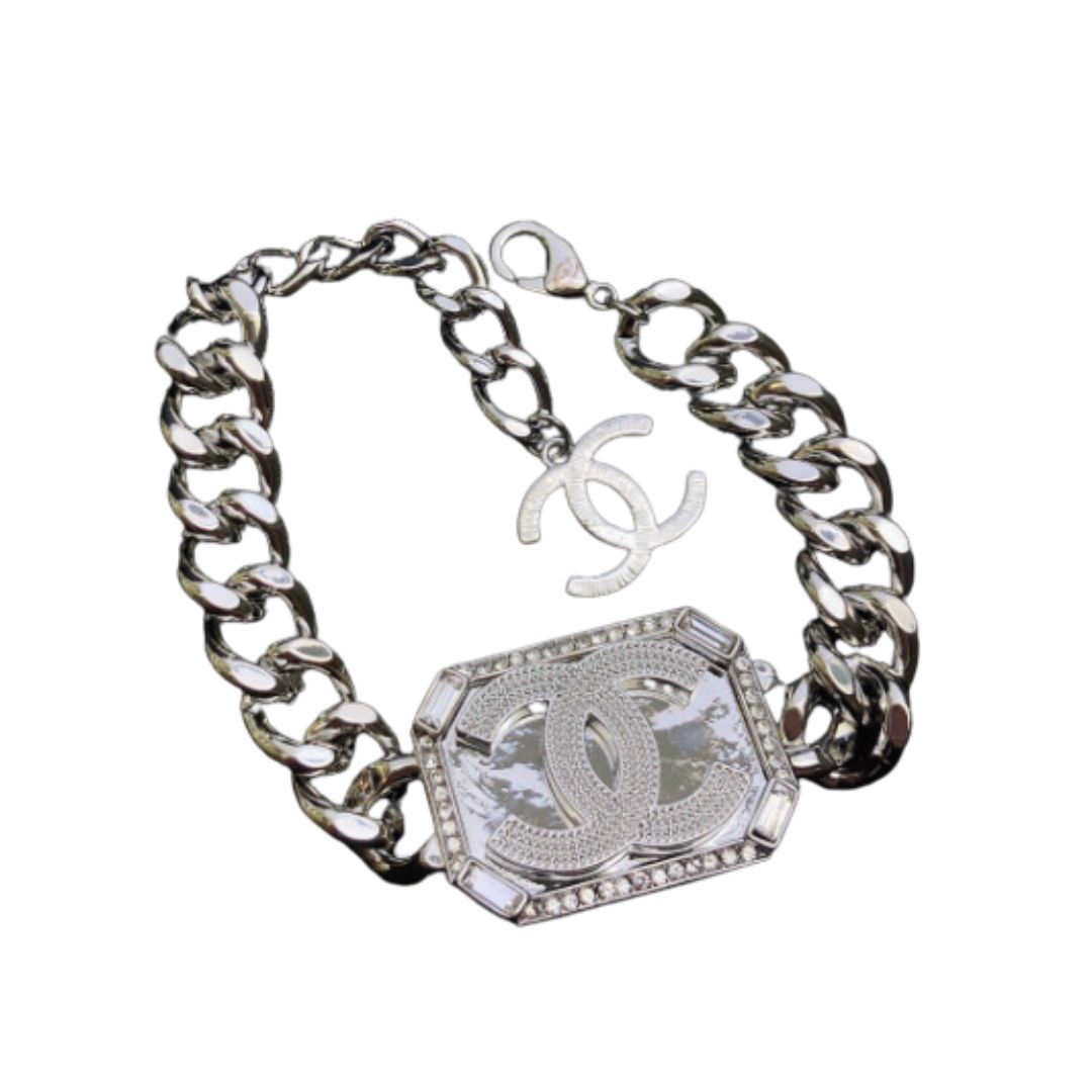 Ch**el Perfume Bracelet Silver For Women