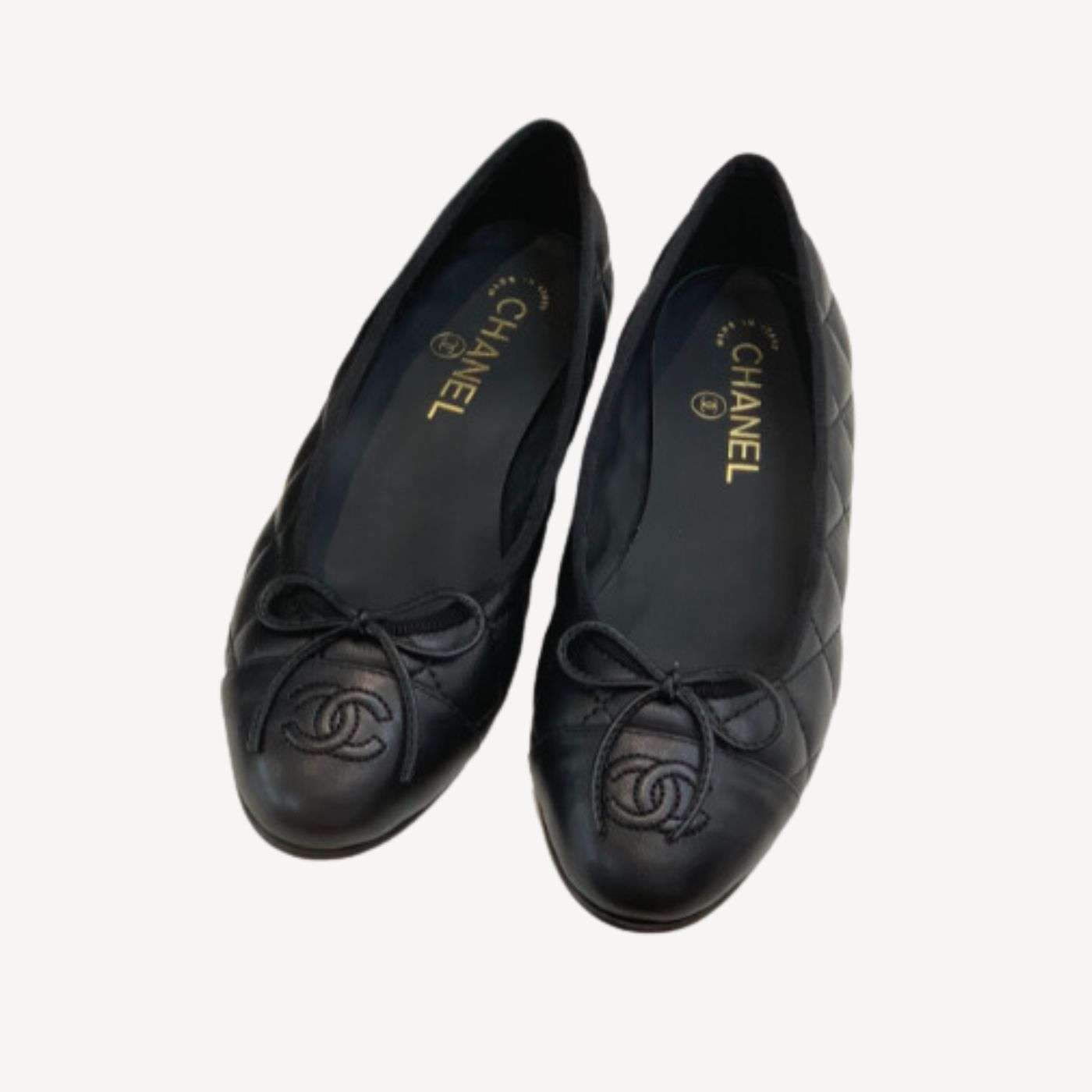 Ch**el Ballet Flats Black For Women