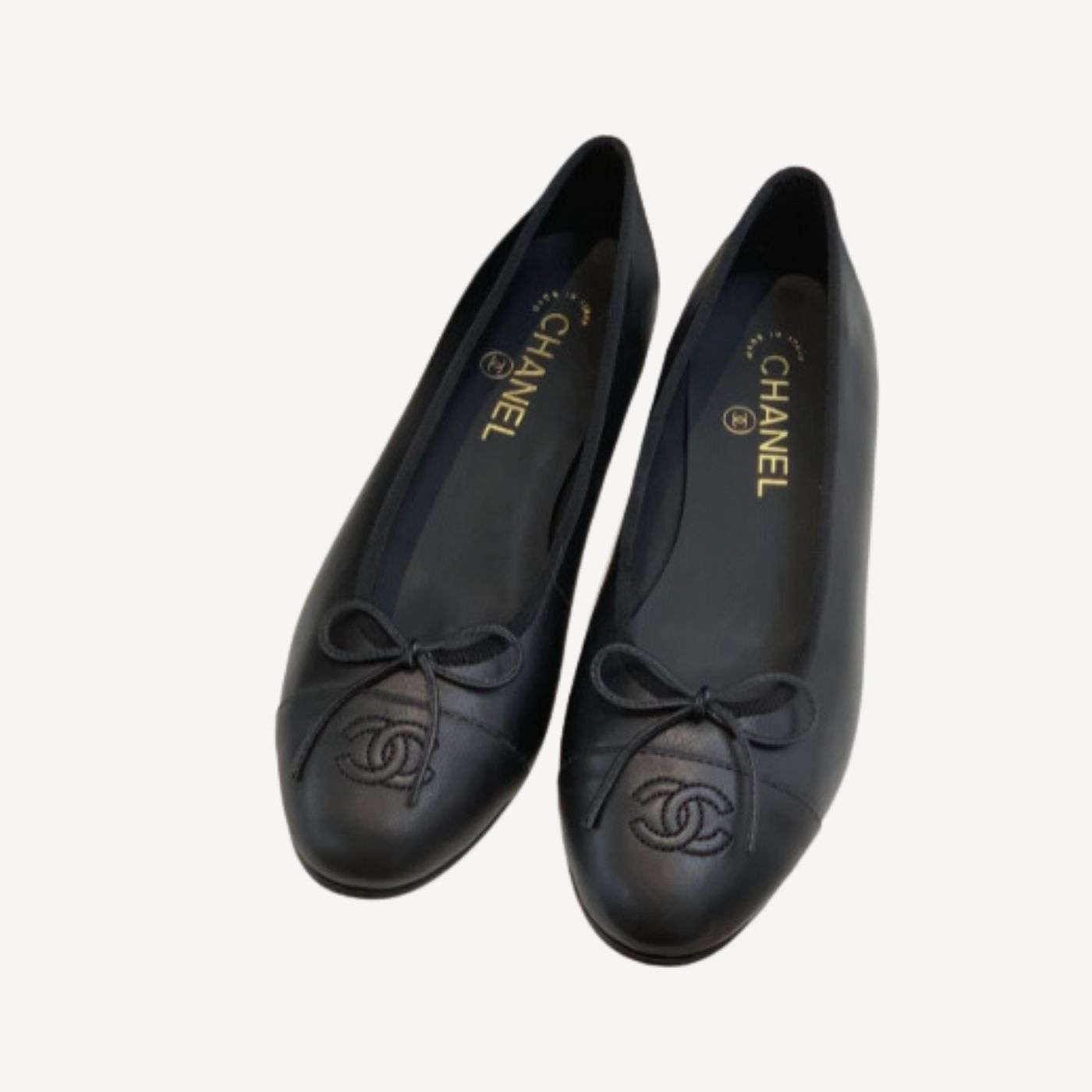 Ch**el Ballet Flats Black For Women