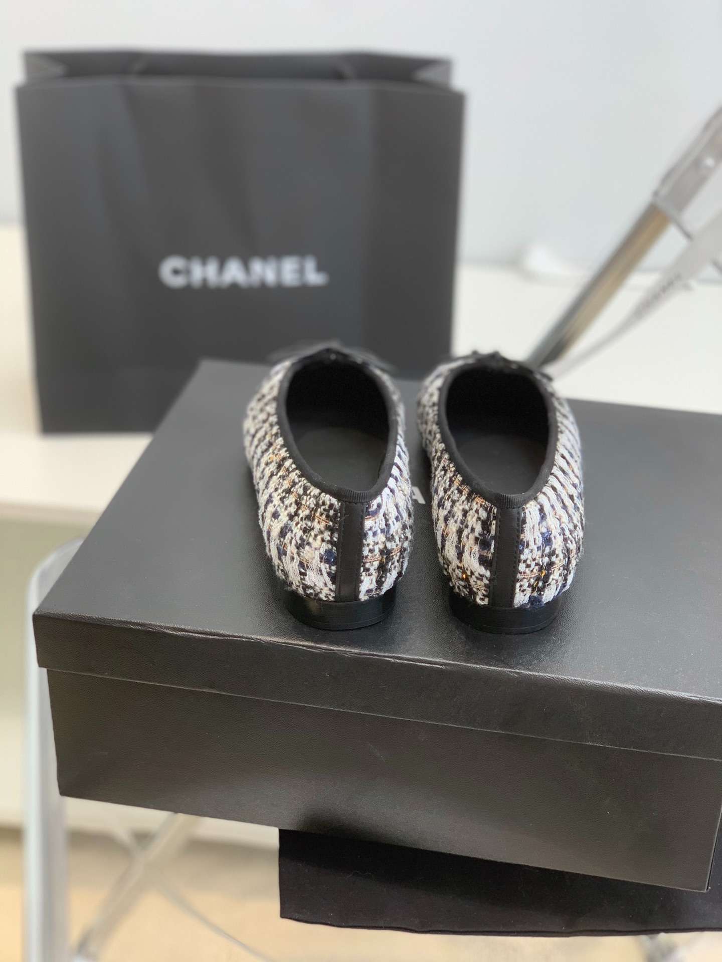 Ch**el Ballet Flats White For Women