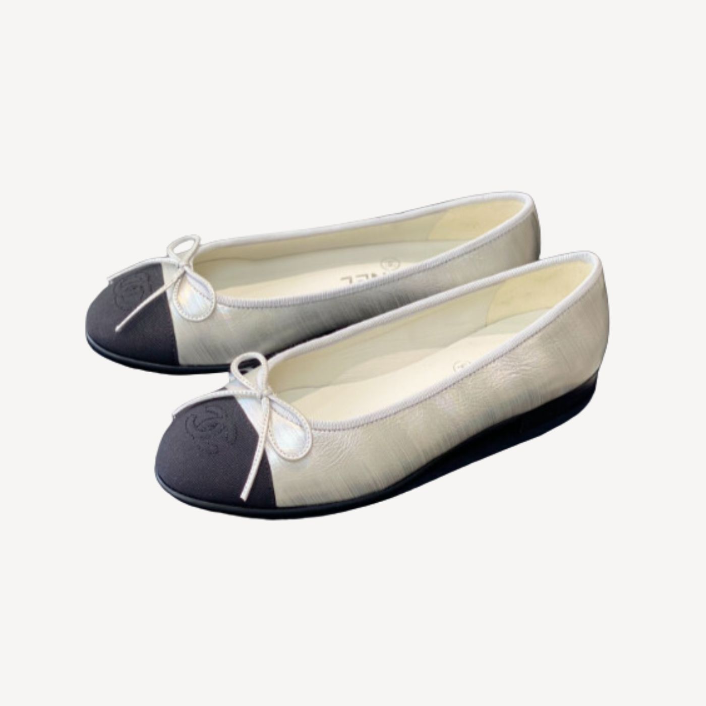 Ch**el Ballet Flats Silver For Women
