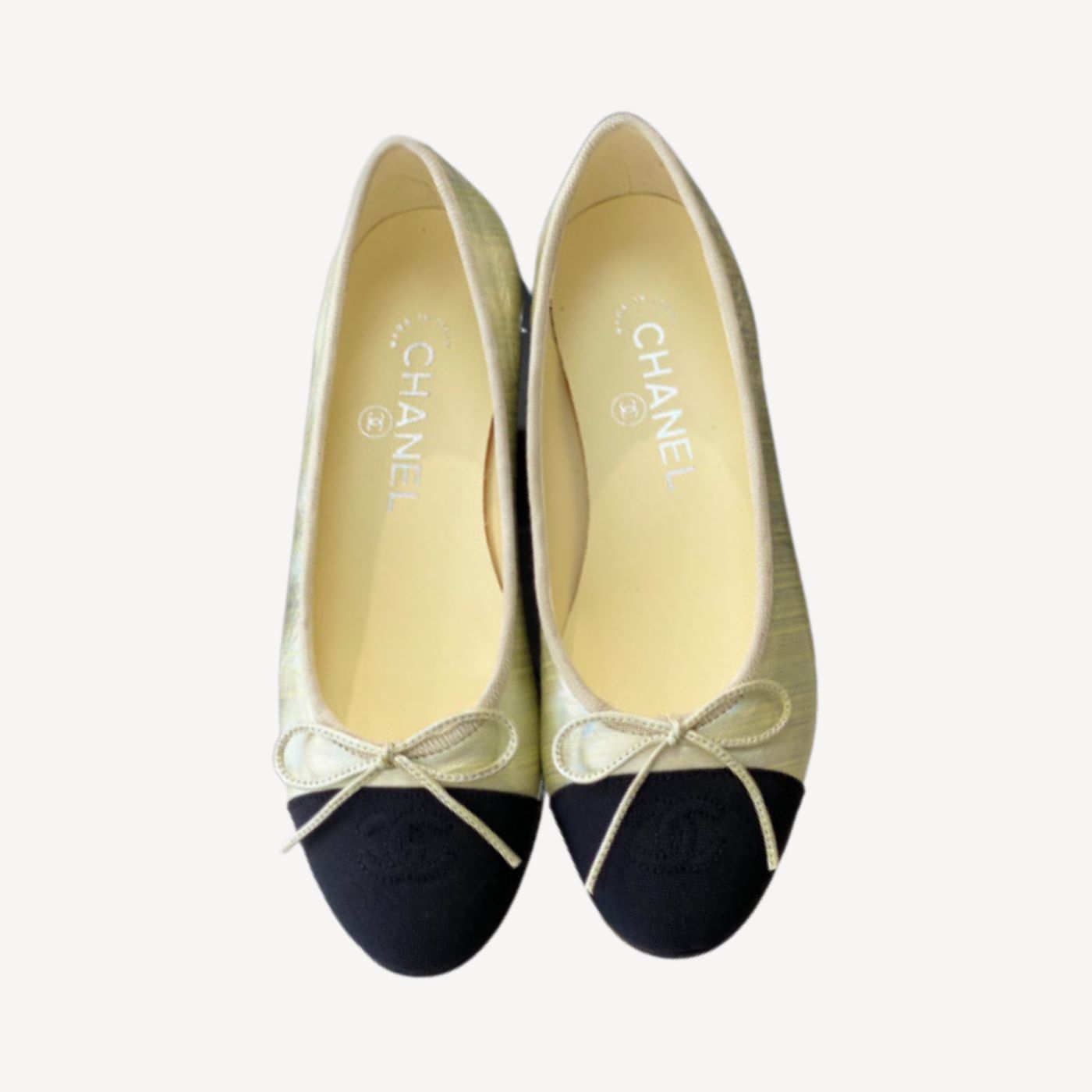Ch**el Ballet Flats Cream For Women