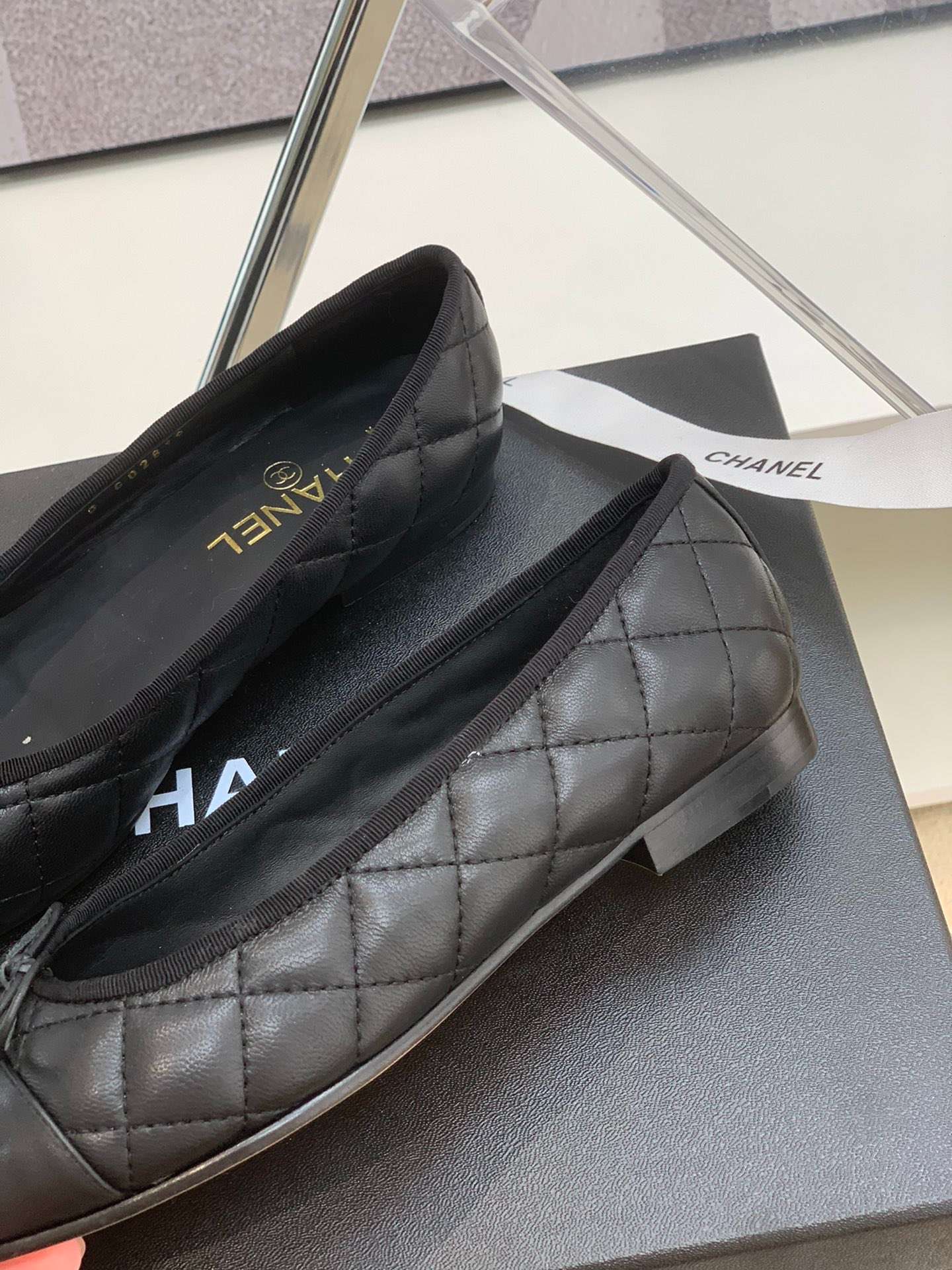 Ch**el Ballet Flats Black For Women