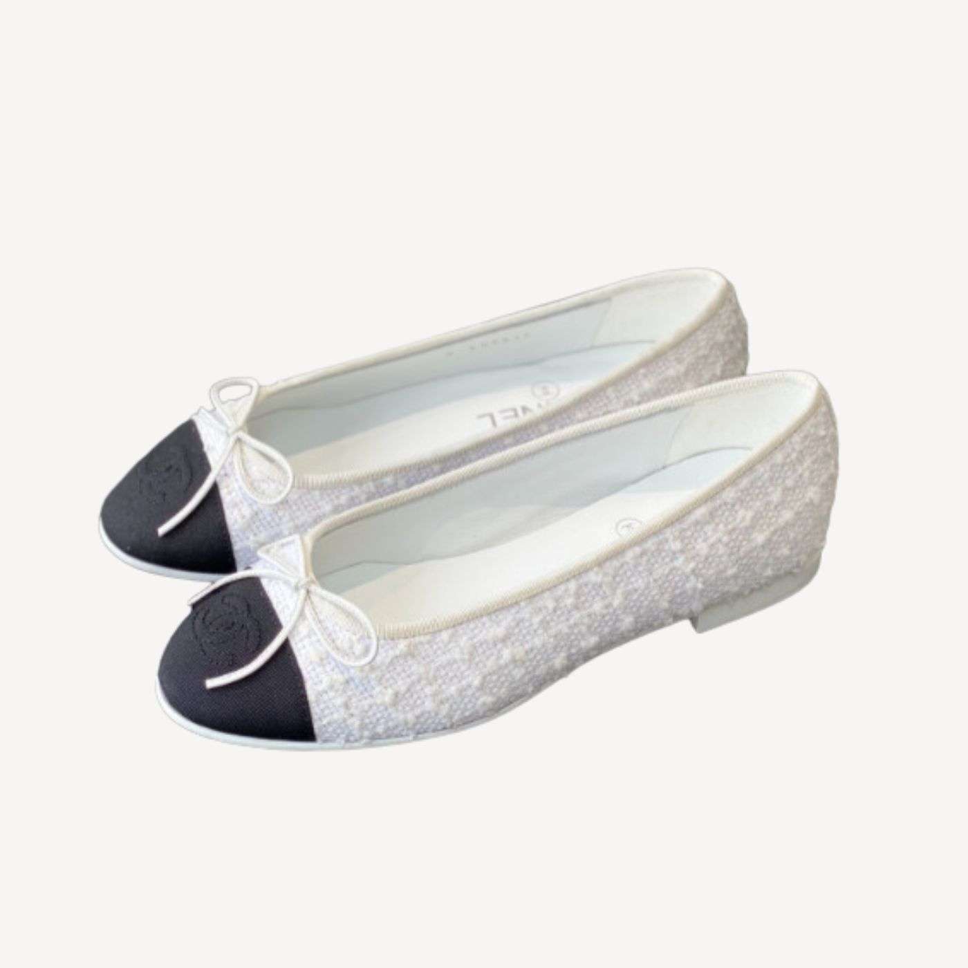 Ch**el Ballet Flats White For Women