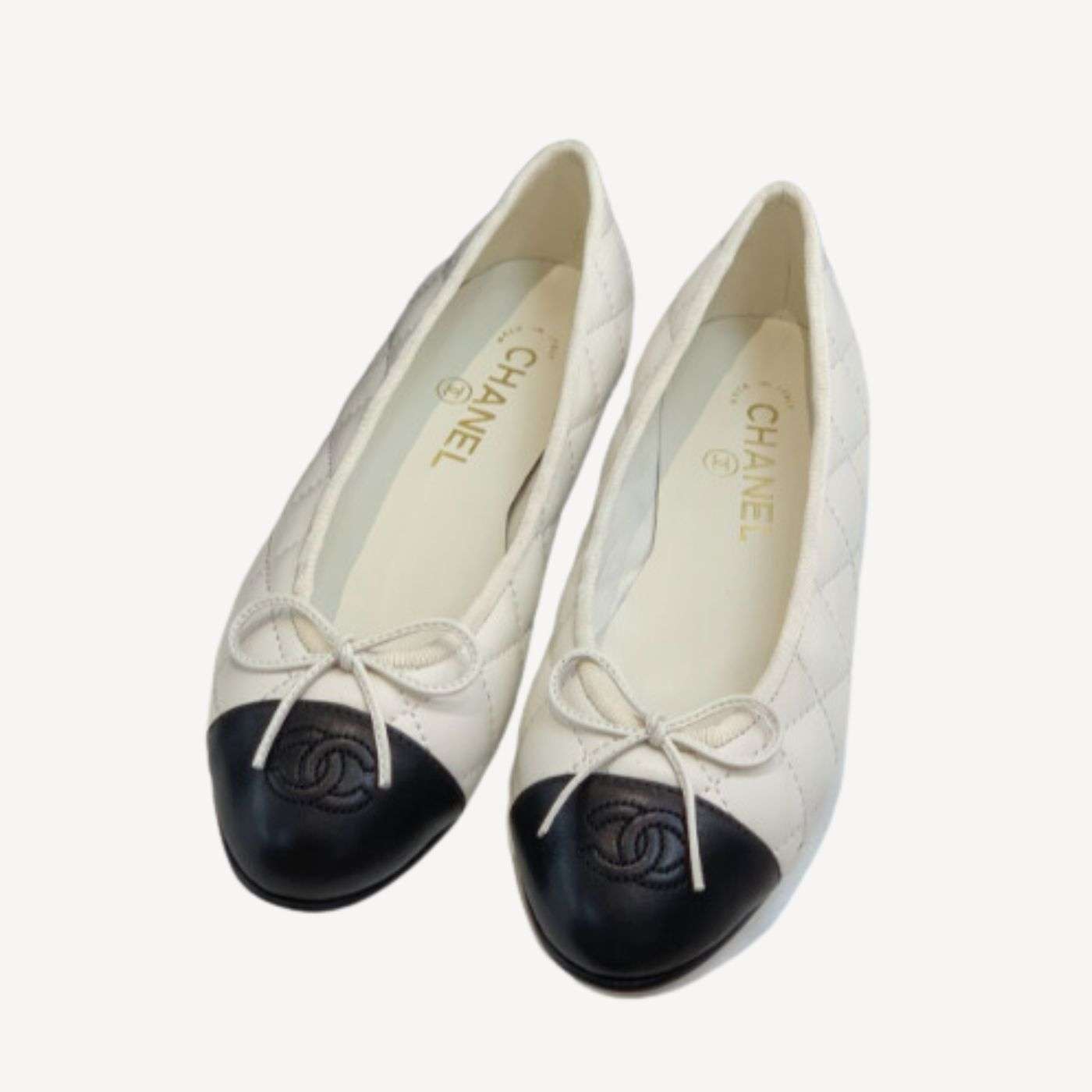 Ch**el Ballet Flats White For Women