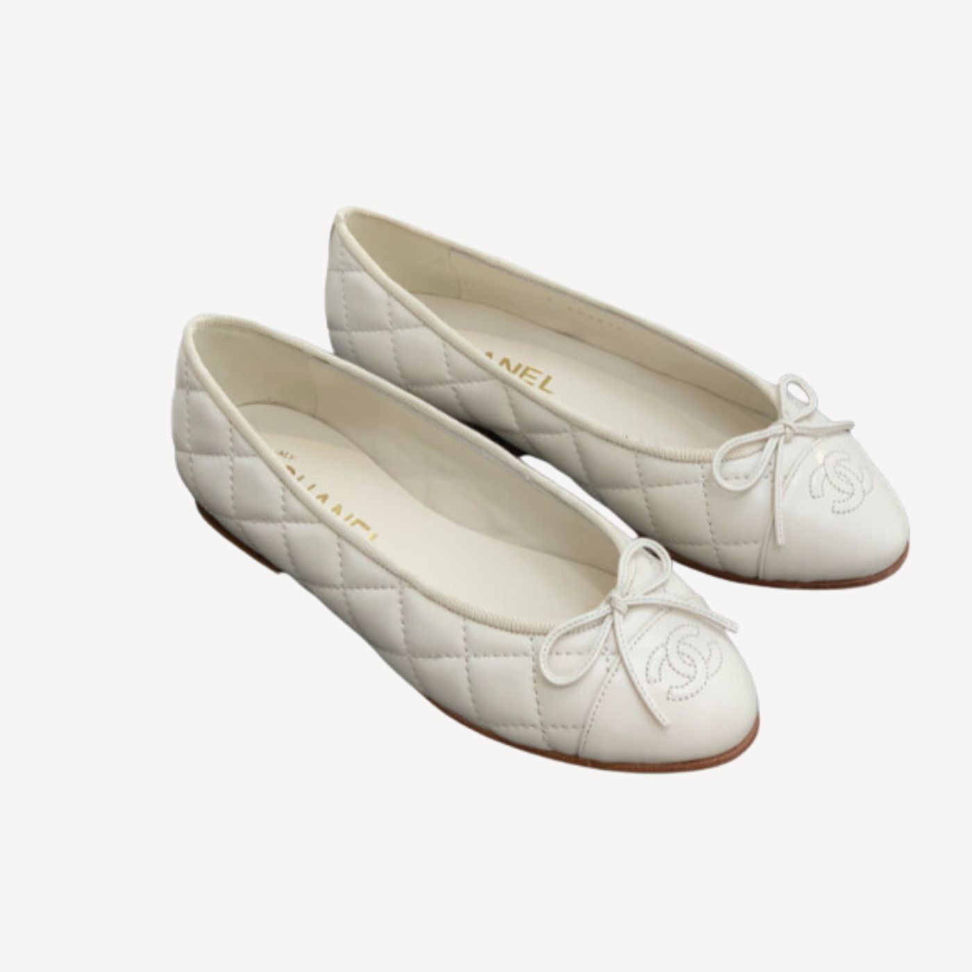 Ch**el Ballet Flats White For Women