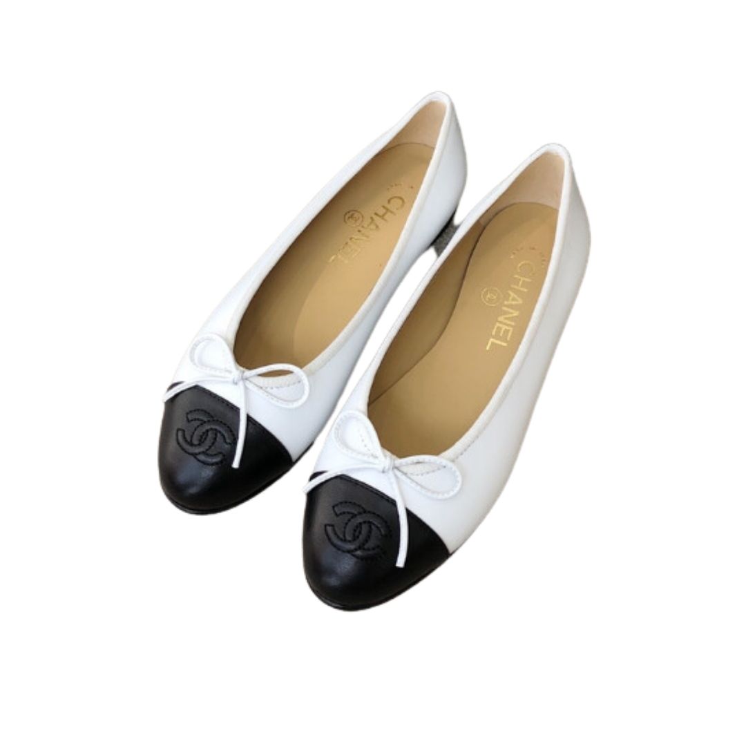 Ch**el Ballet Flats White For Women