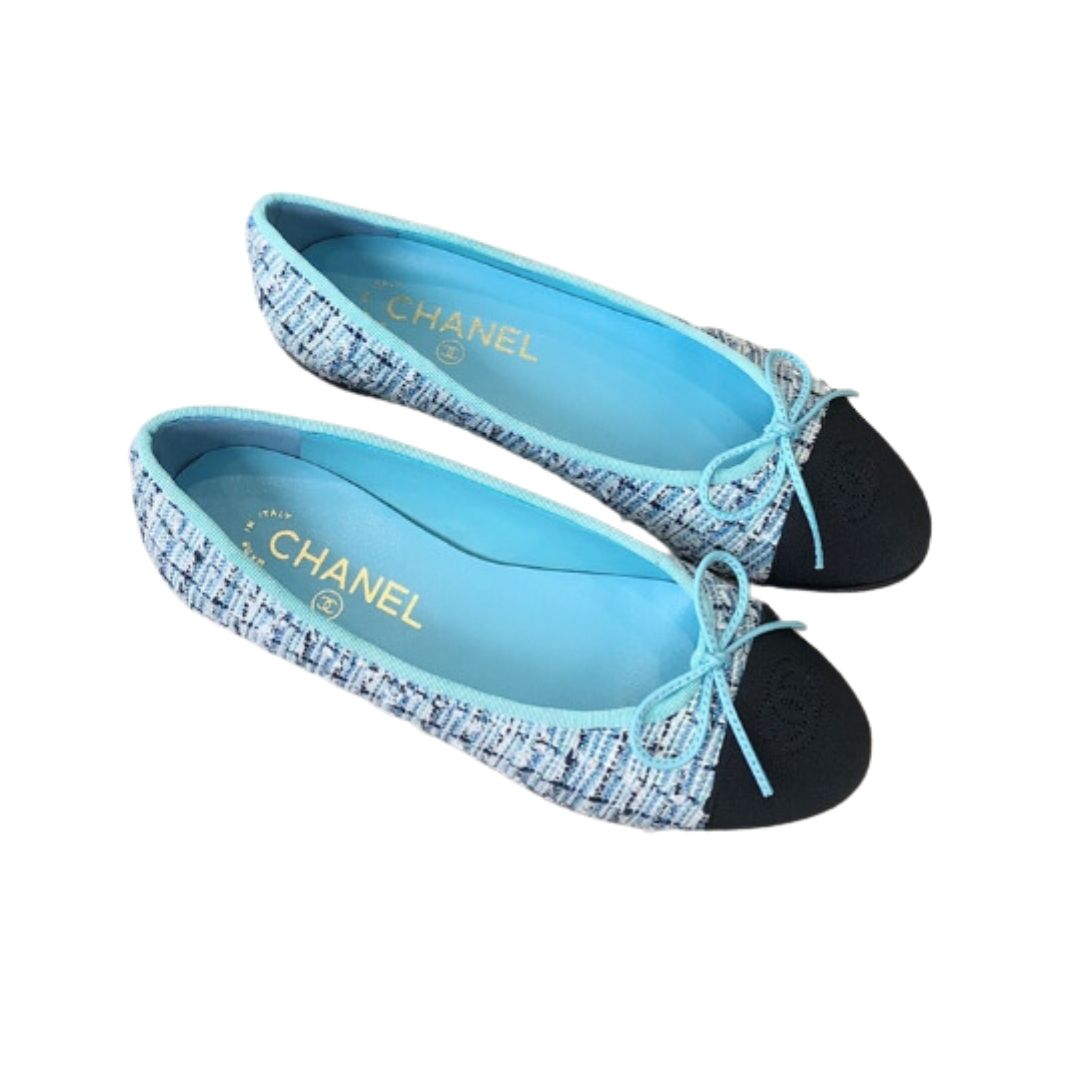 Ch**el Ballet Flats Blue For Women