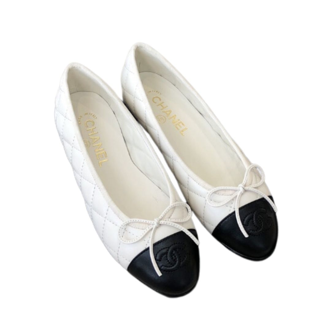 Ch**el Ballet Flats White For Women