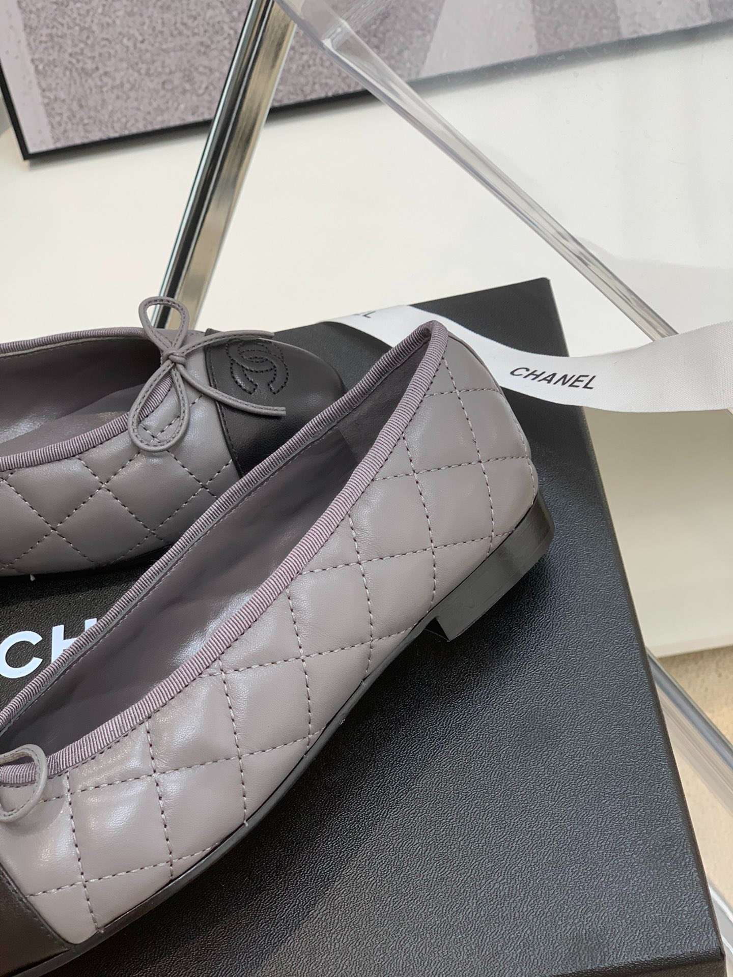 Ch**el Ballet Flats Dark Green For Women