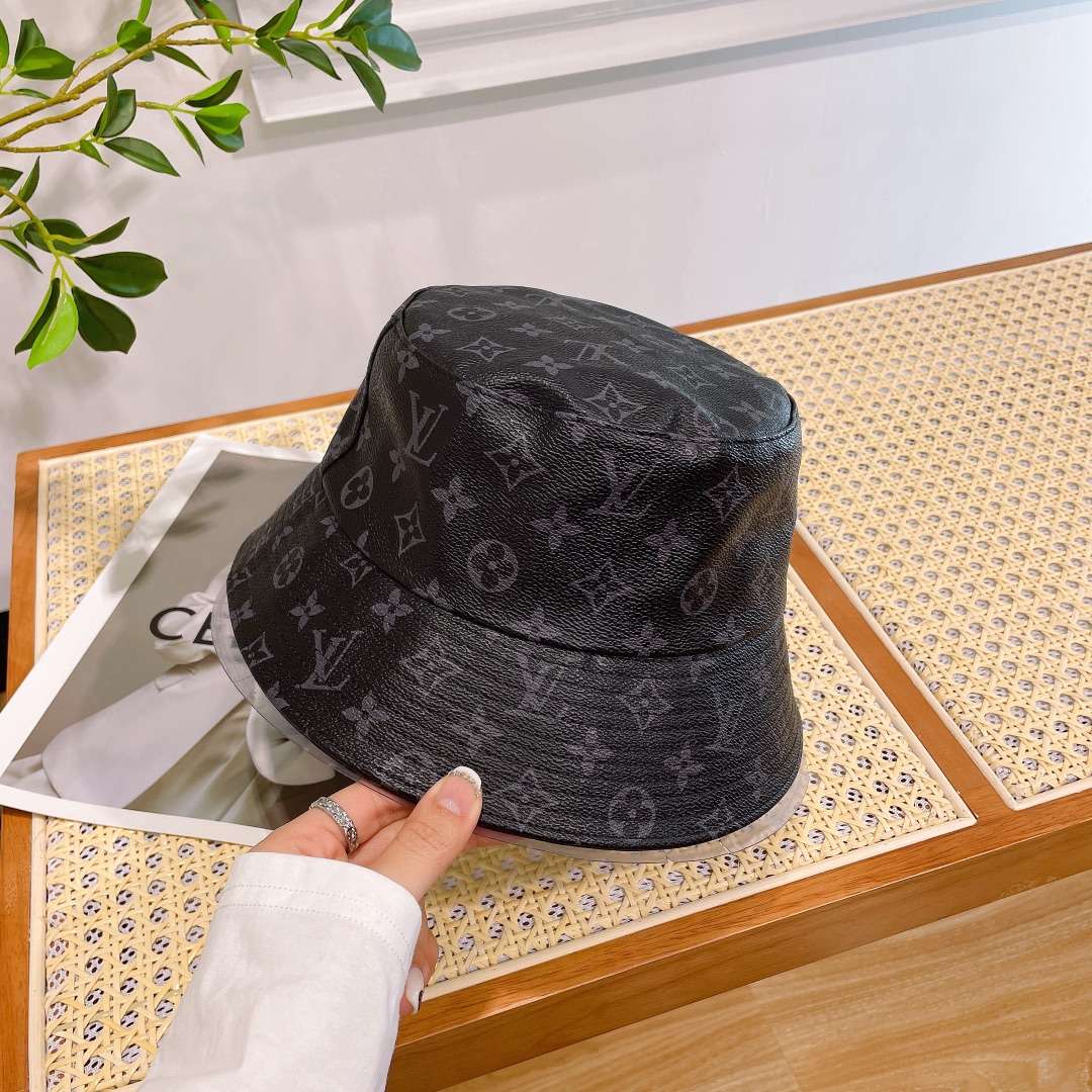 L0vis Vvtt0n Monogram Bucket Hat Black For Women