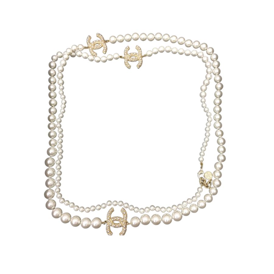 Ch**el Pearl Necklace White For Women