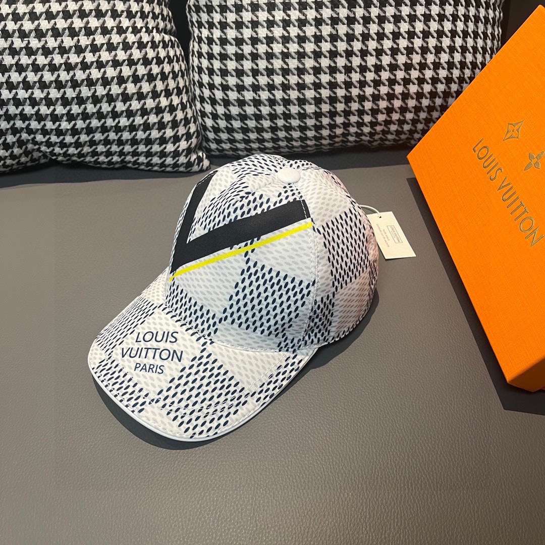 L0vis Vvtt0n Damier Rush Cap White For Men