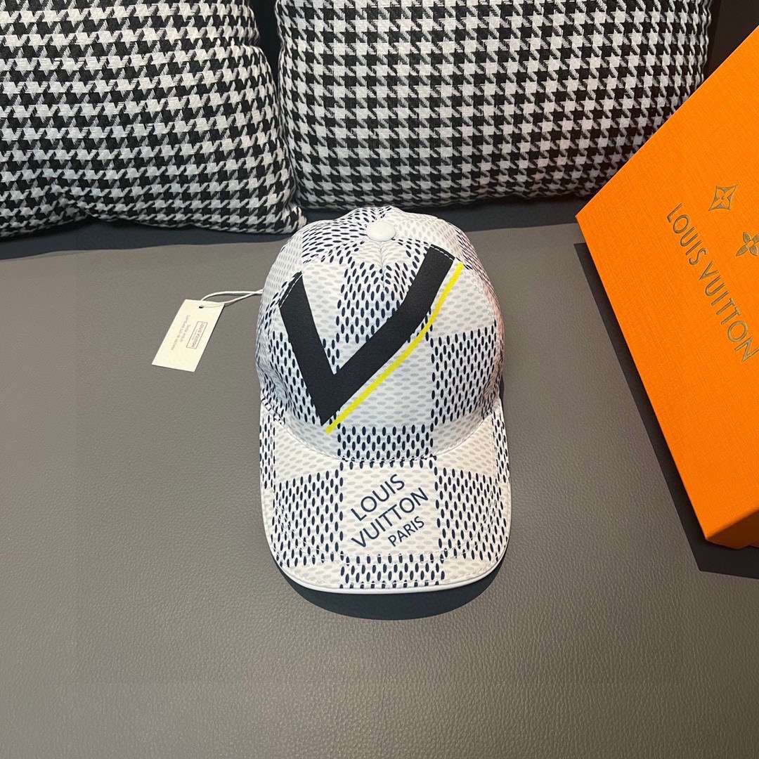 L0vis Vvtt0n Damier Rush Cap White For Men