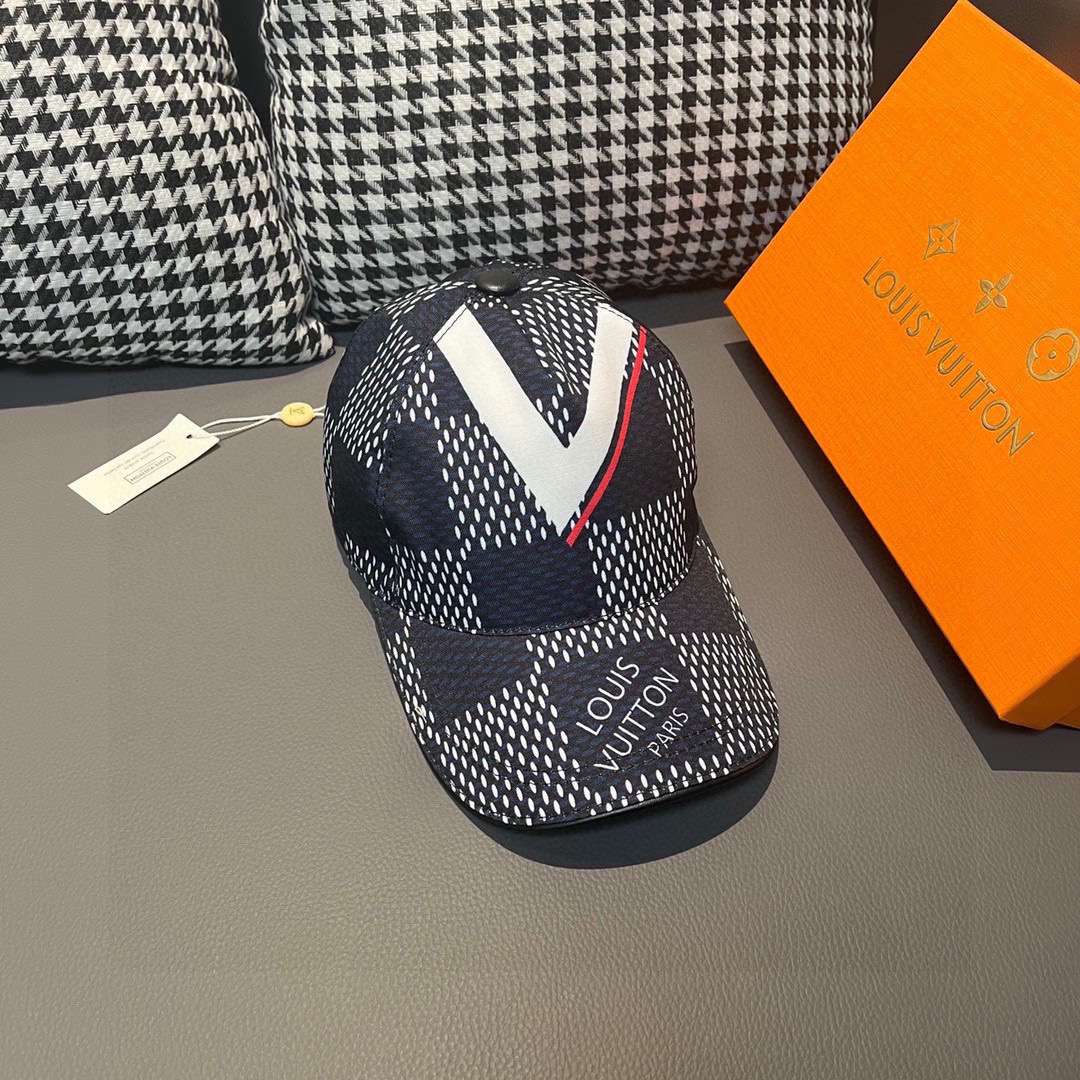 L0vis Vvtt0n Damier Rush Cap Black For Men