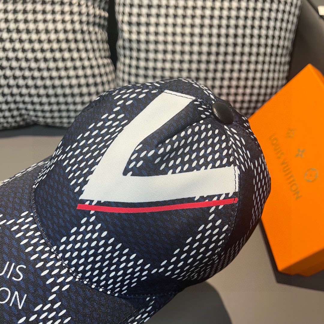 L0vis Vvtt0n Damier Rush Cap Black For Men
