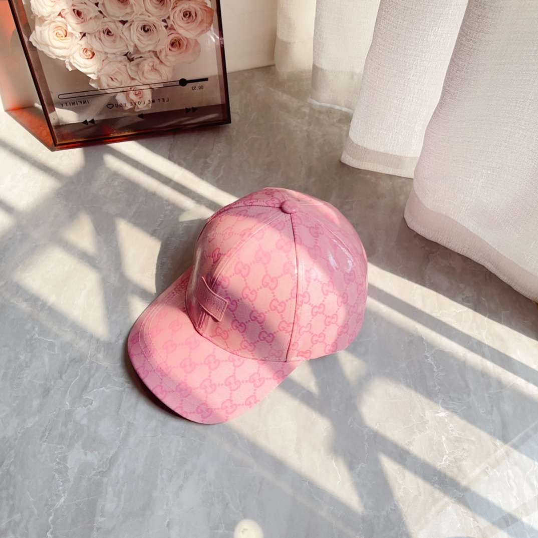 Gvc*1 GG Canvas Baseball Hat Pink For Women