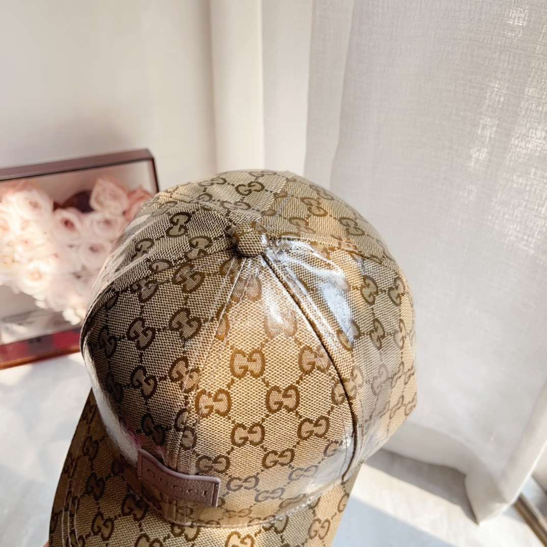 Gvc*1 GG Canvas Baseball Hat Brown For Women