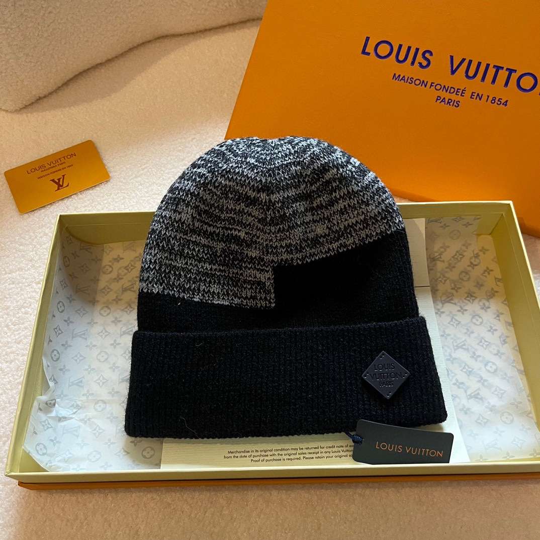 L0vis Vvtt0n Neo Petit Damier Beanie Black For Women
