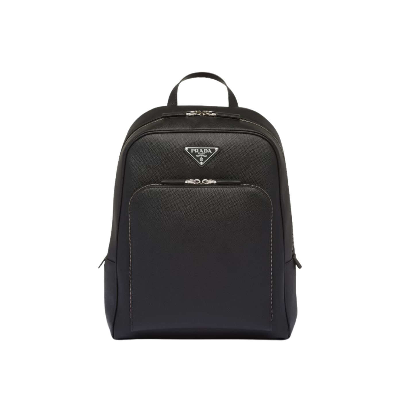 Pra*a Saffiano Backpack Black For Men 30cm / 11.8in 2VZ102_2FAD_F0002_V_OOO