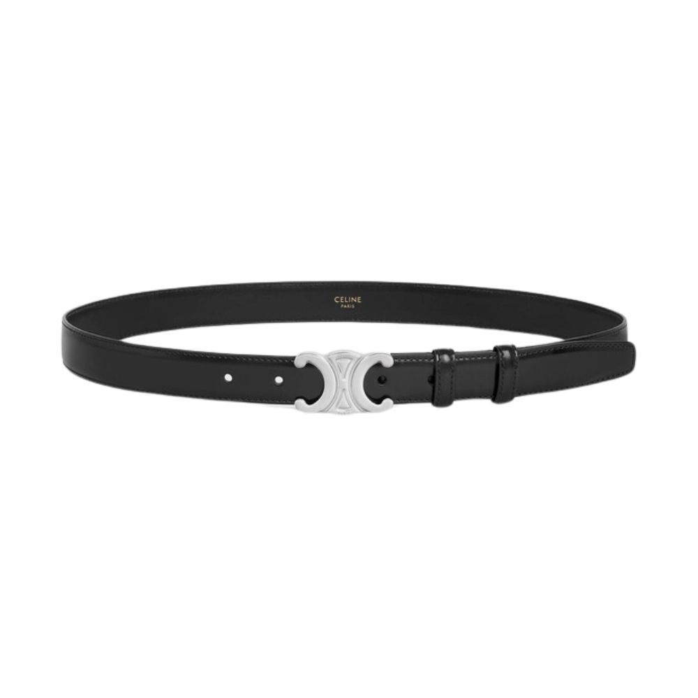Ce1i*e Medium Triomphe Belt Black For Women- 45AK93A01.38SI