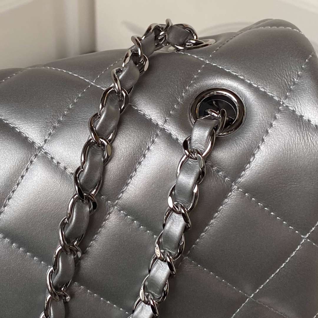 Ch**el Maxi Jumbo XL Classic Bag Grey For Women 35cm/13.8in