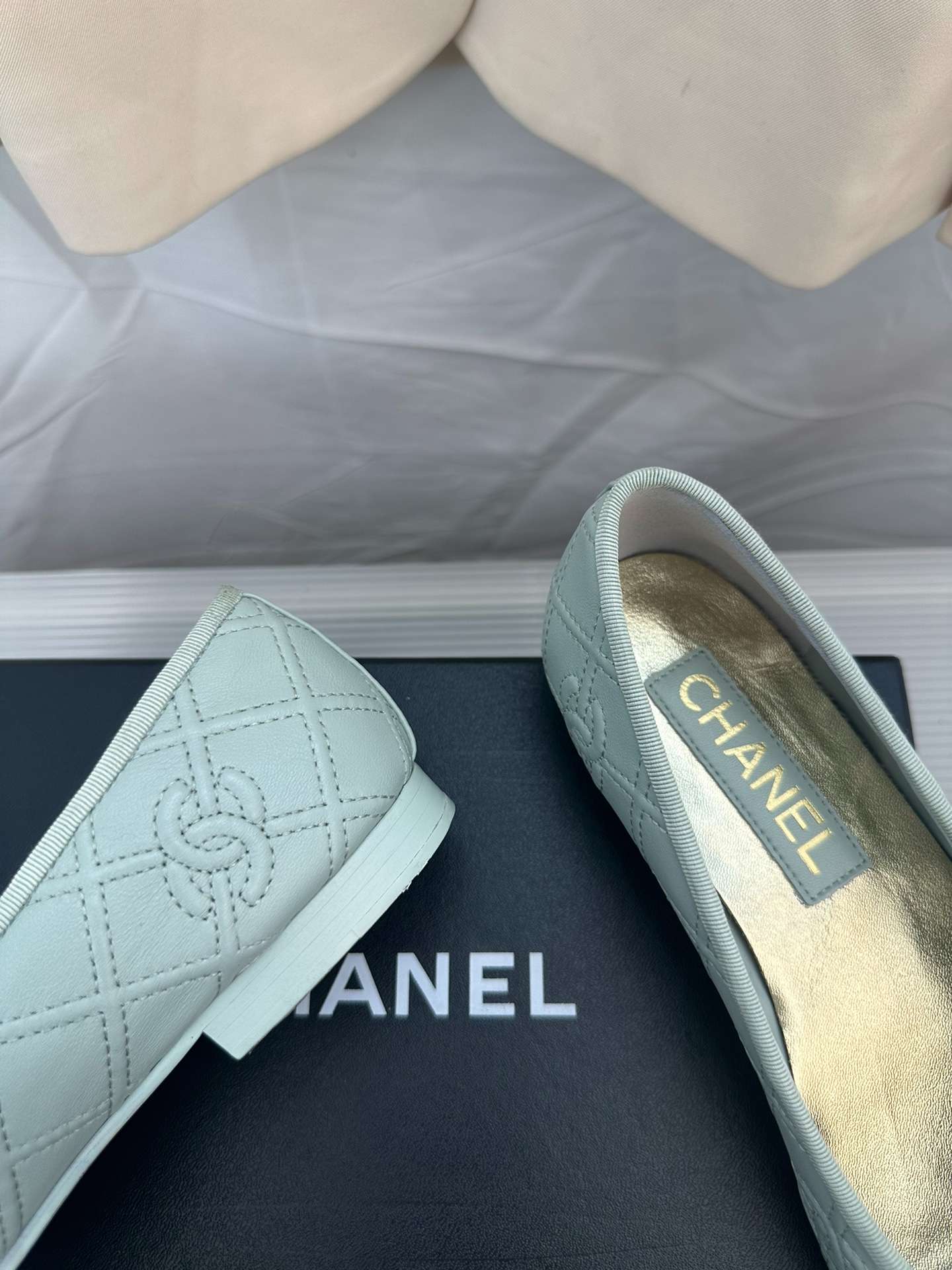 Ch**el Ballerina Logo Ballet Blue For Women