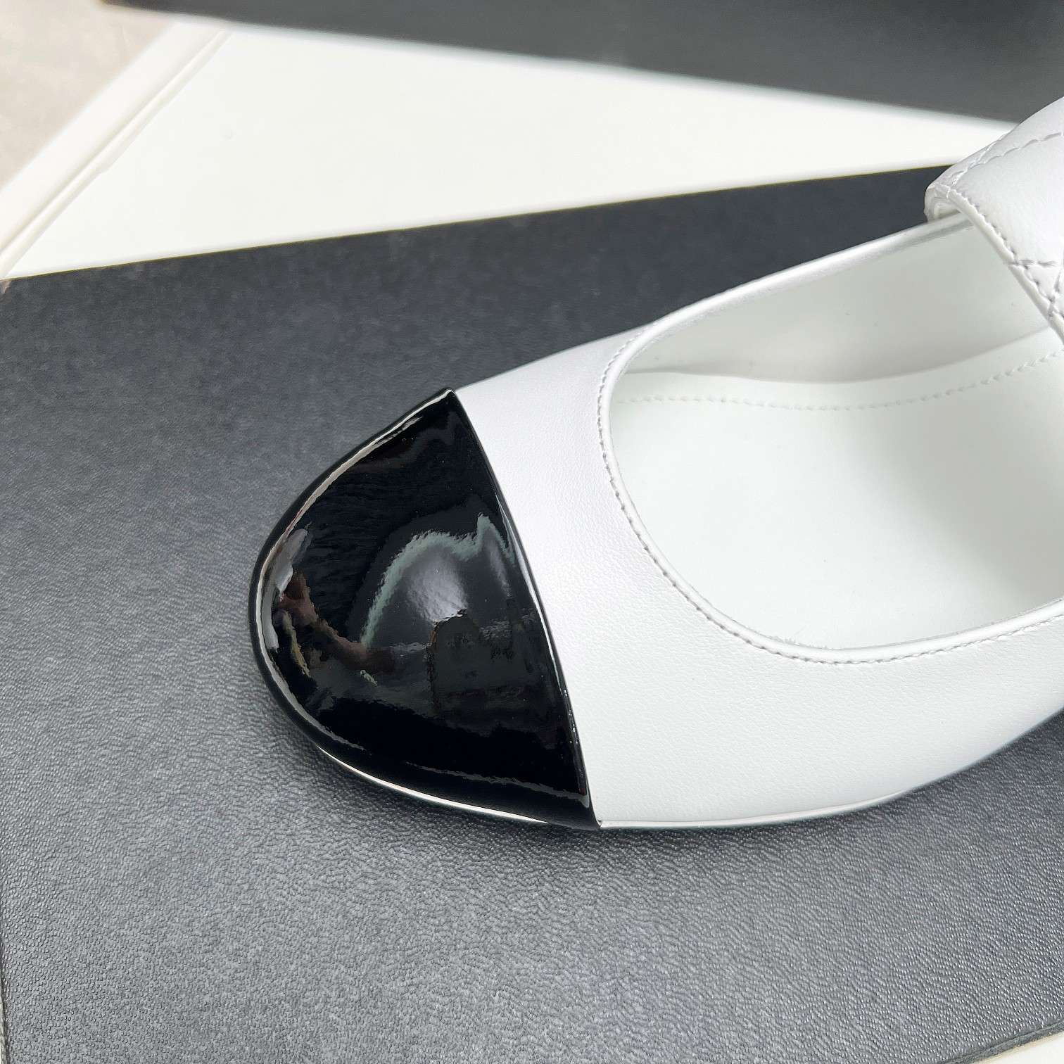 Ch**el Logo CC Mary Jane White For Women