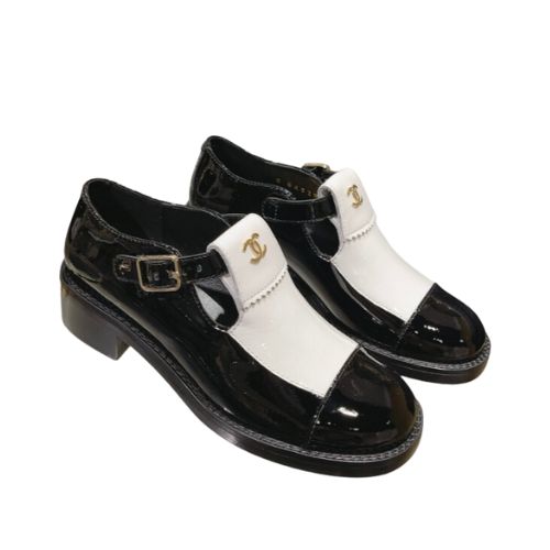 Ch**el Mary Jane Loafers Hidden White For Women